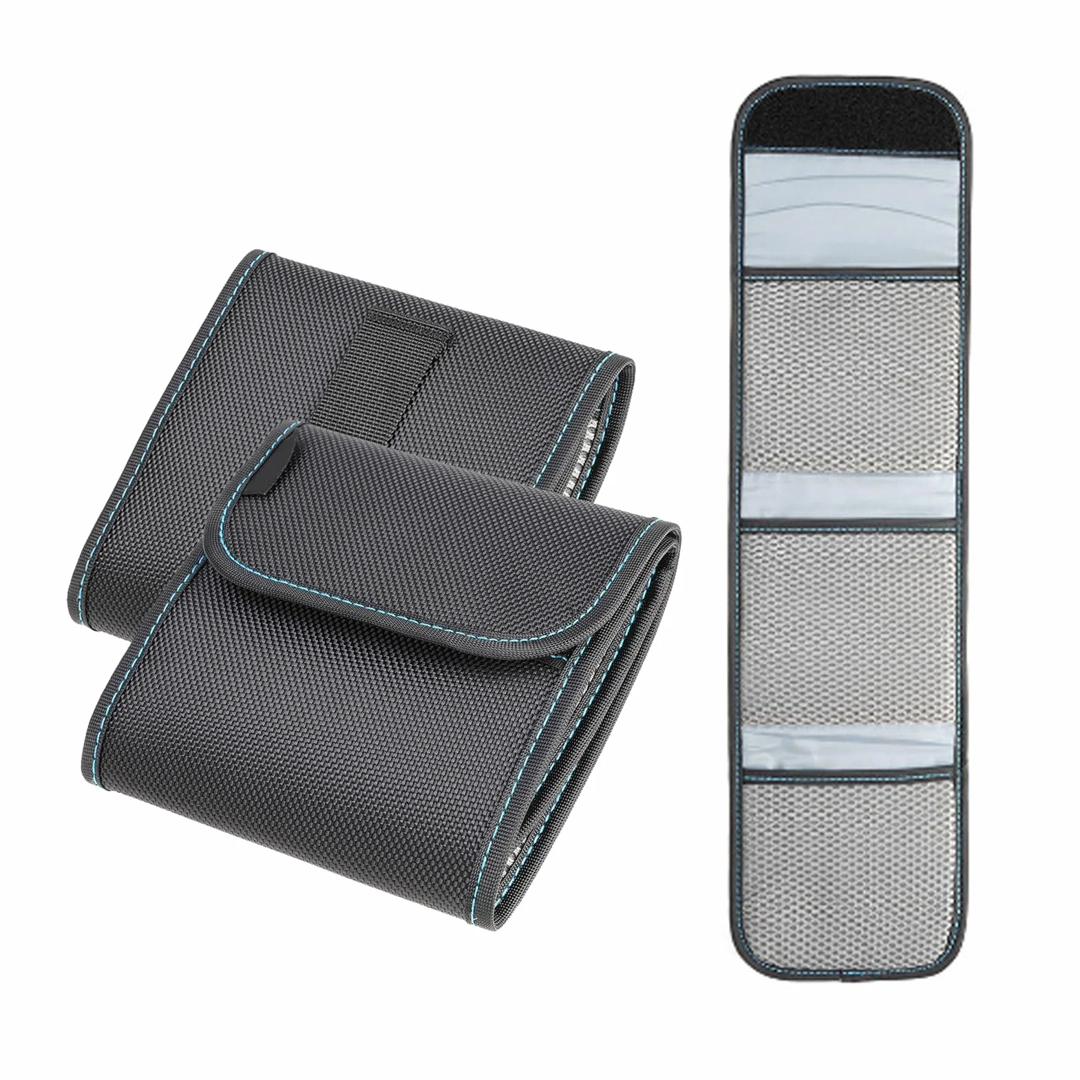 Pochette de Filtre D'objectif de 95 Mm, étui de Filtre D'objectif D'appareil Photo à 3 Poches, avec Boucle de Ceinture, Filtre UV ND CPL jusqu'à 95 Mm et Filtre carré 4x4 Pouces