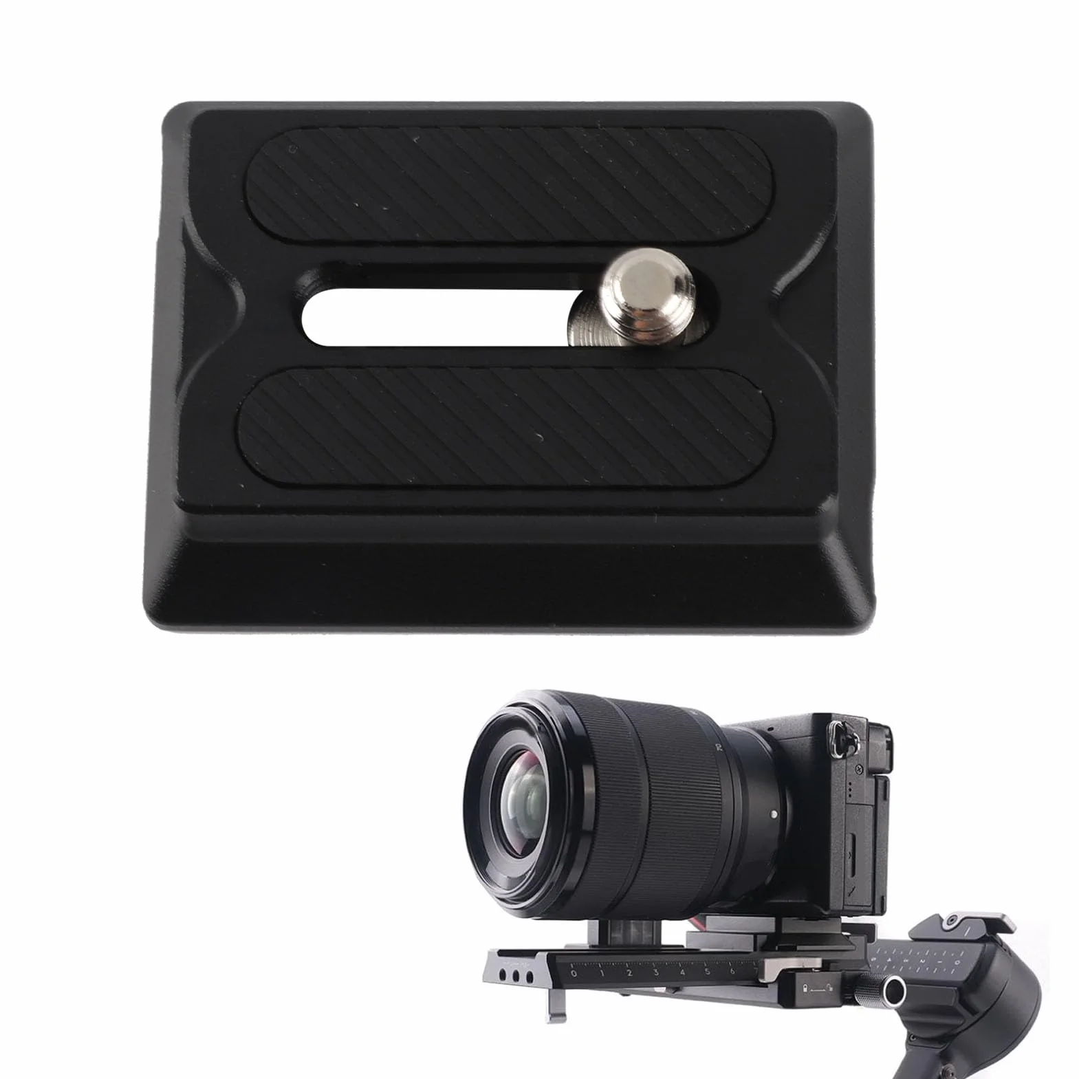 Plaque de Dégagement Rapide pour Appareil Photo pour Stabilisateur Ronin Rsc2 Rs2 Rs3, Pince de Plaque de Dégagement Rapide, Accessoires de Stabilisateur de Caméra à Rotule