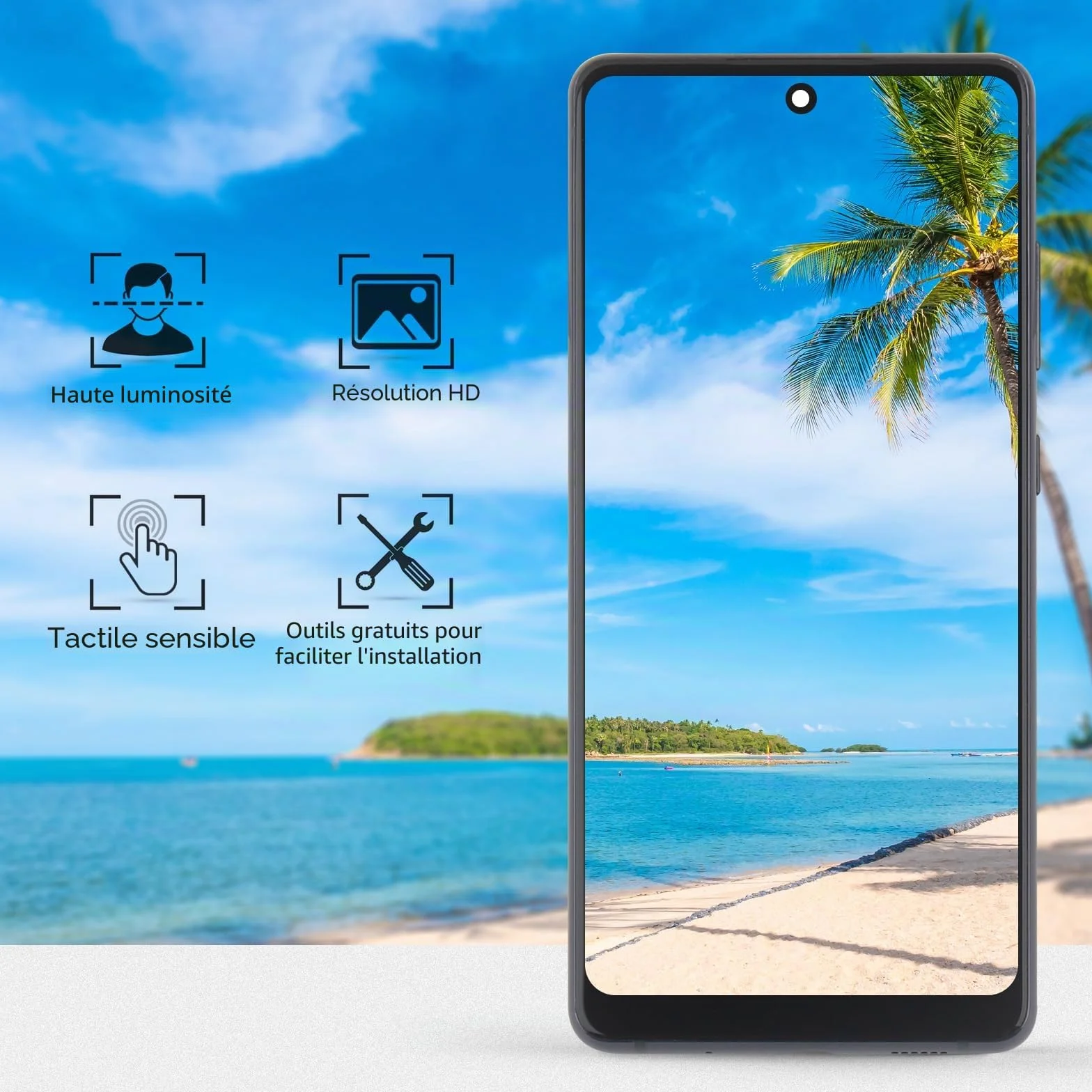 Écran pour Samsung Galaxy S20 FE 4G/5G Ecran Tactile LCD Remplacement pour Samsung S20 FE 5G Ecran Complet Assemblé Digitizer avec Outils de Réparation（Noir avec Cadre