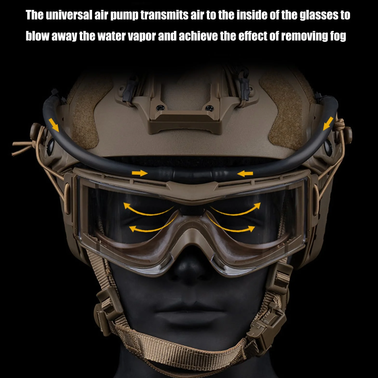Lunettes de désembuage ventilateur extérieur Airsofts sport portable