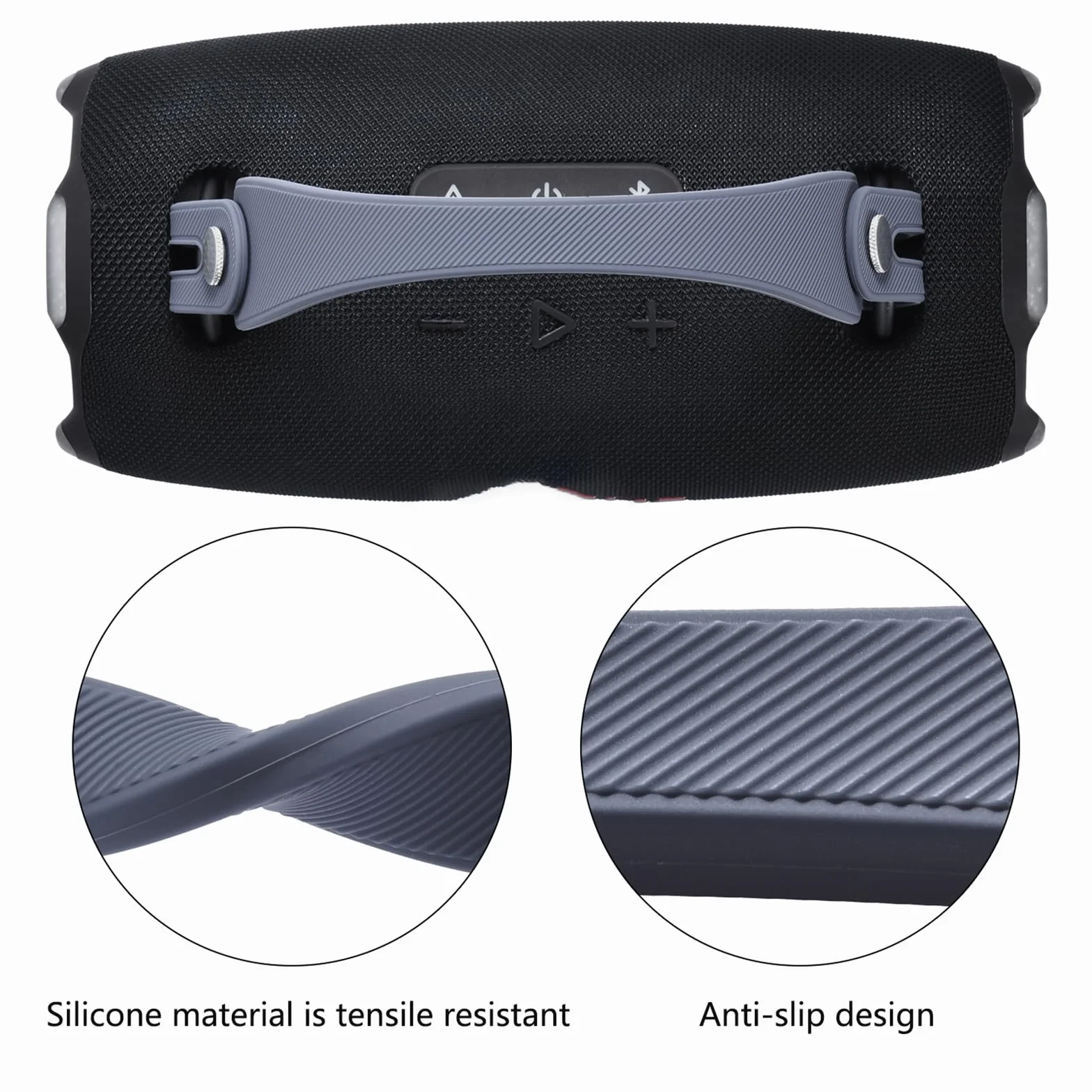 Dragonne en silicone Bluetooth JBL Xtreme 4/3/2, sangle portable antidérapante, douce pour la peau (bleu)