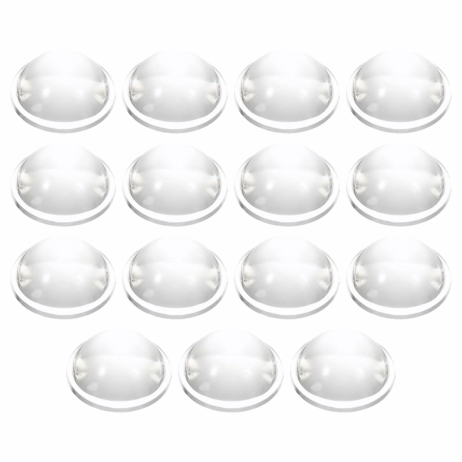 PATIKIL Diamètre 27mm Lentille Plate Convexe, 15 Pcs Hauteur 14mm Lentille Optique Convexe Condenseur LED en Acrylique avec Bord pour Lampe de Poche Voiture Vélo Projecteur, Transparent