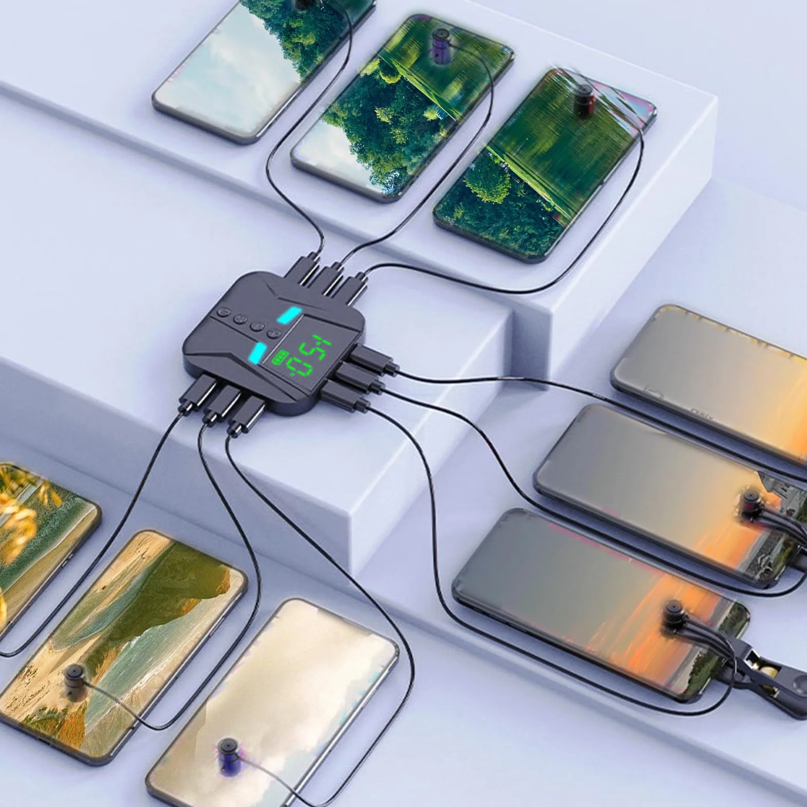 Appareil de tapotage d'écran : Clicker automatique intelligent, outil de vitesse rapide, gadget portable | Simulateur de doigt réglable pour jeux transmission en continu
