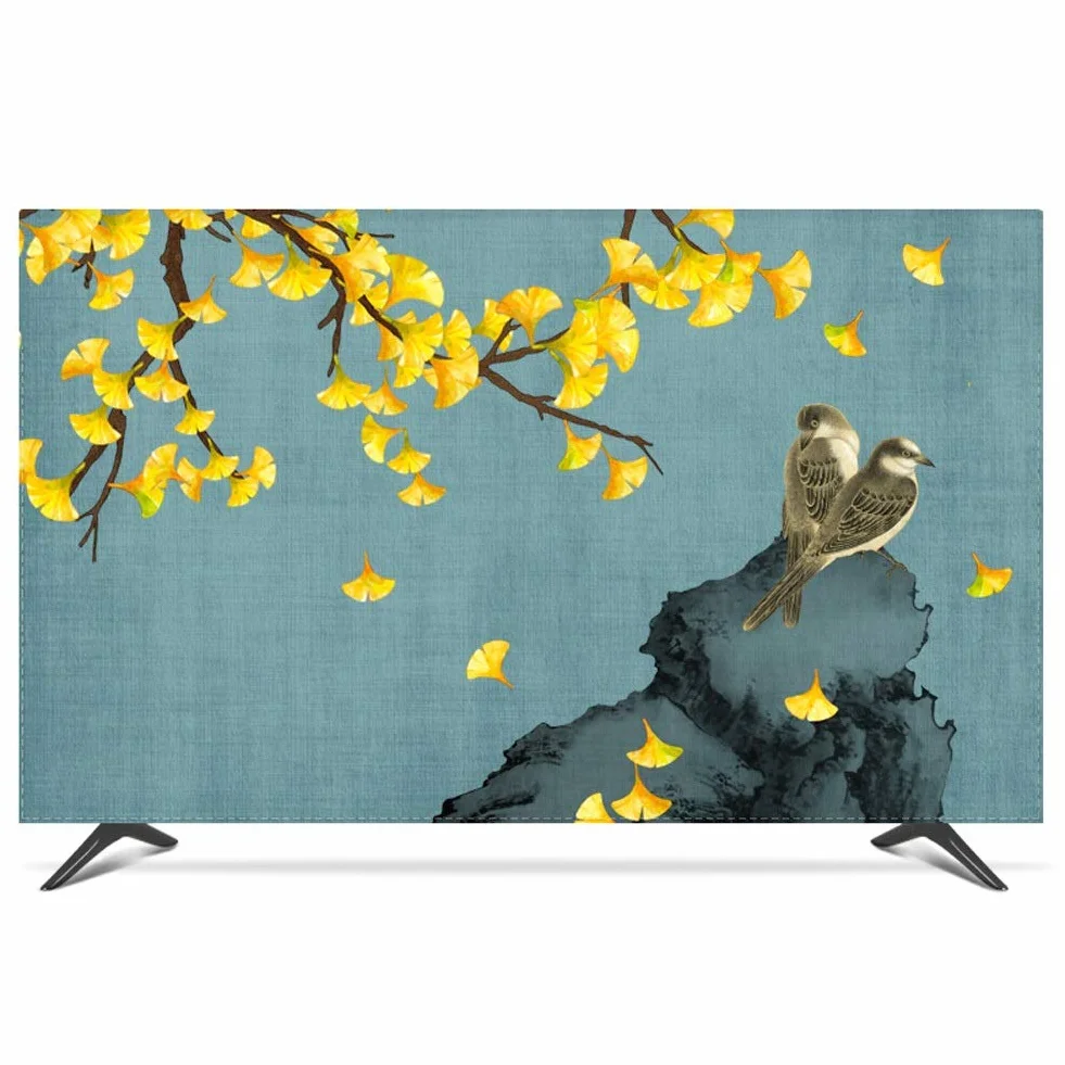 Housse de Télévision 22-80 Pouces Polyester Antipoussière pour LCD LED avec Couverture Télécommande