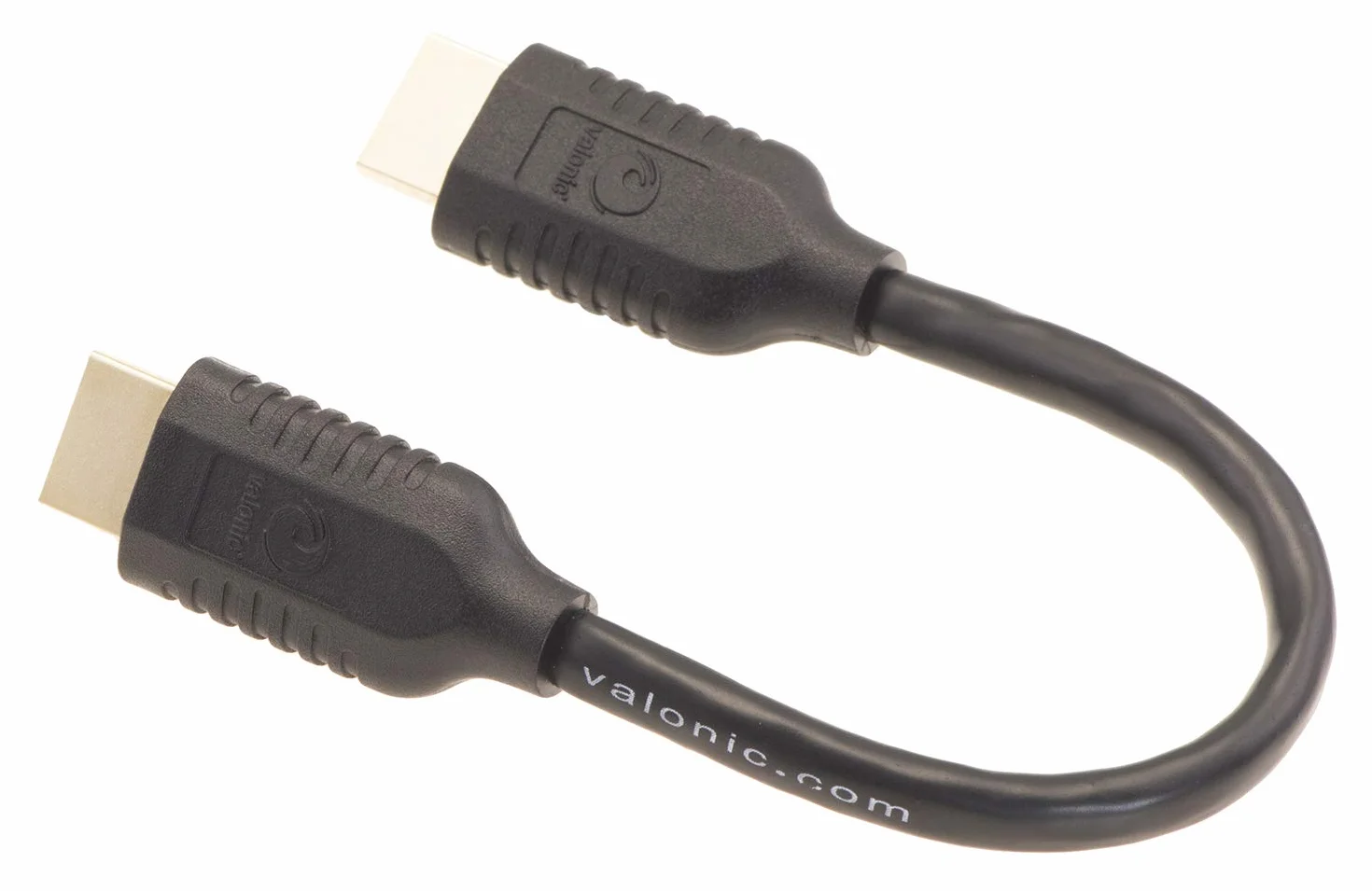 valonic cable HDMI court, 20cm - 4k, ARC, Ultra HD, Ethernet, high Speed - noir, pour TV, Macbook, PC, PS5 0,2m