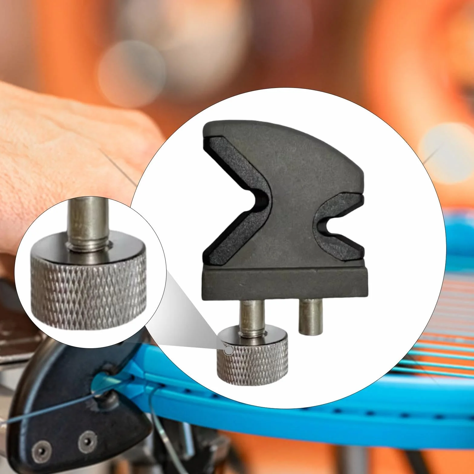 Perfeclan Pince en U en métal, Accessoire de Remplacement pour Machine à Corder Raquettes de Tennis