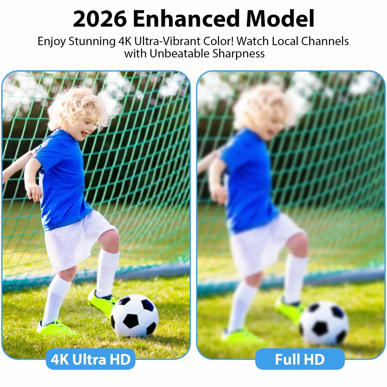 Antenne TV IntéRieur Puissante, HD Haute Performance avec Base Magnétique, Réception 360° Compatible 4K UHD & DVB-T2 Câble Coaxial 3m pour Télévision Intelligente Antenne TNT sans Abonnement