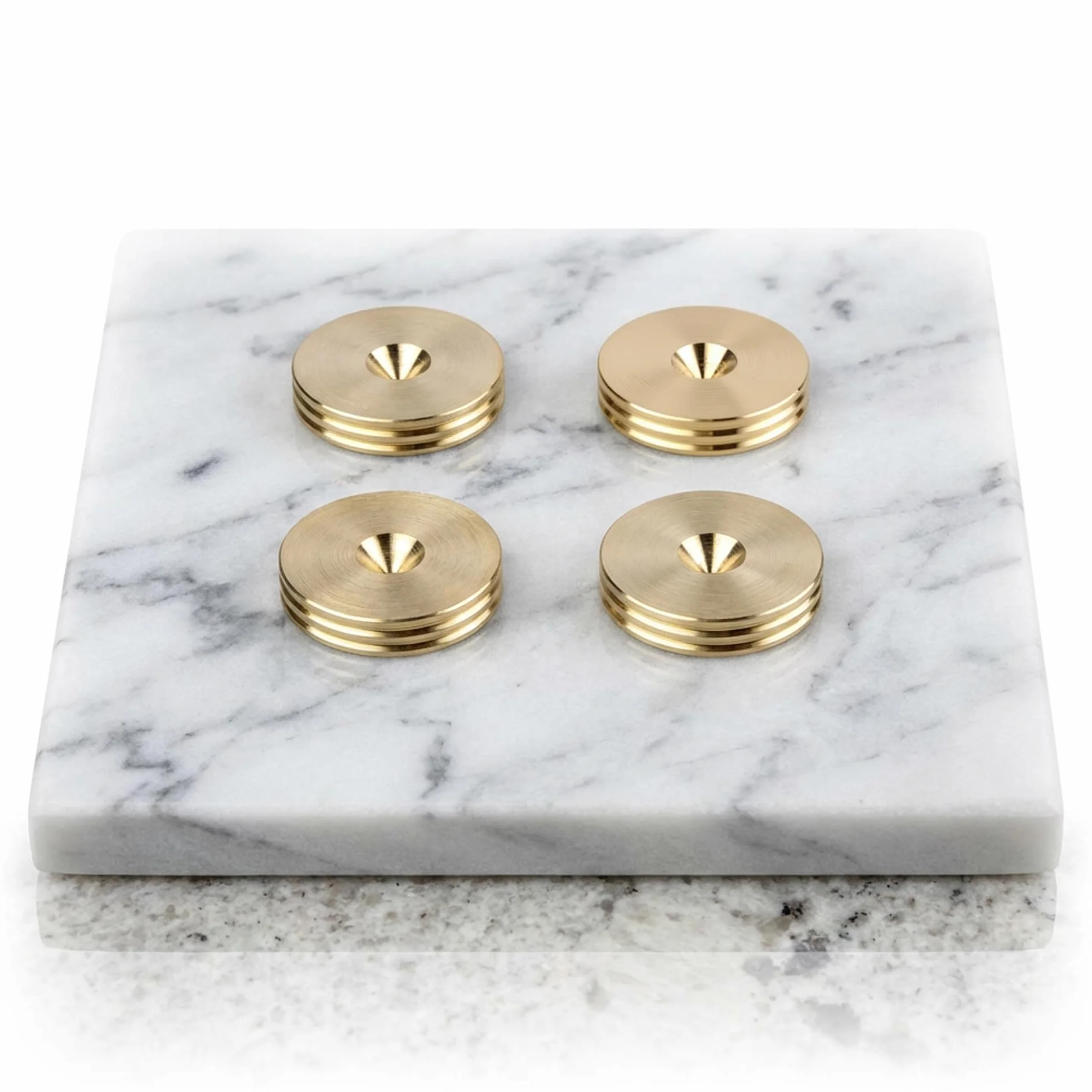 Laiton Haut-Parleur Contre-Pointes Coussinets Mince 20mm DIA - Lot de 4