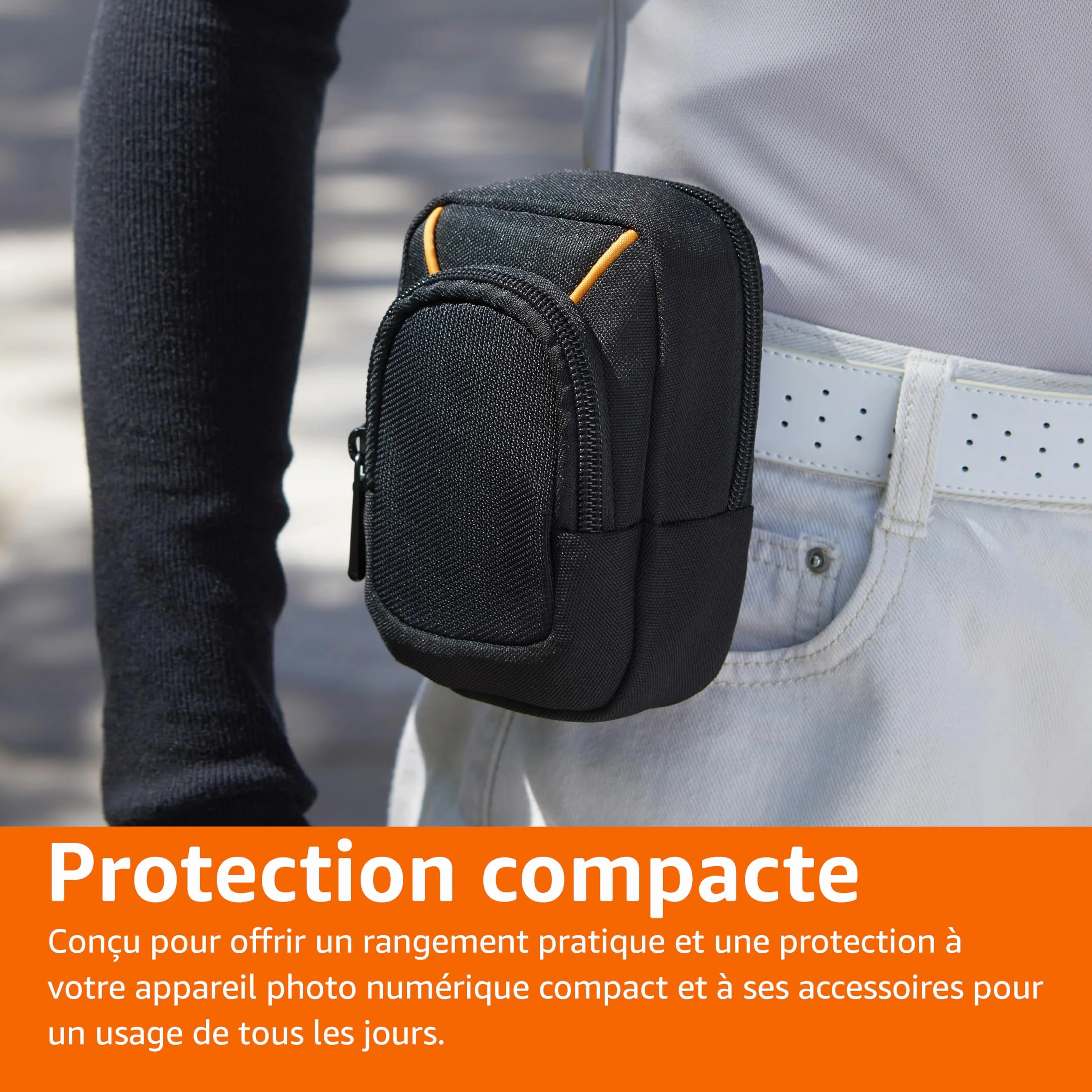 Amazon Basics Étui pour Appareil Photo Numérique Compact 13,2 x 8,1 x 2,5 cm Noir