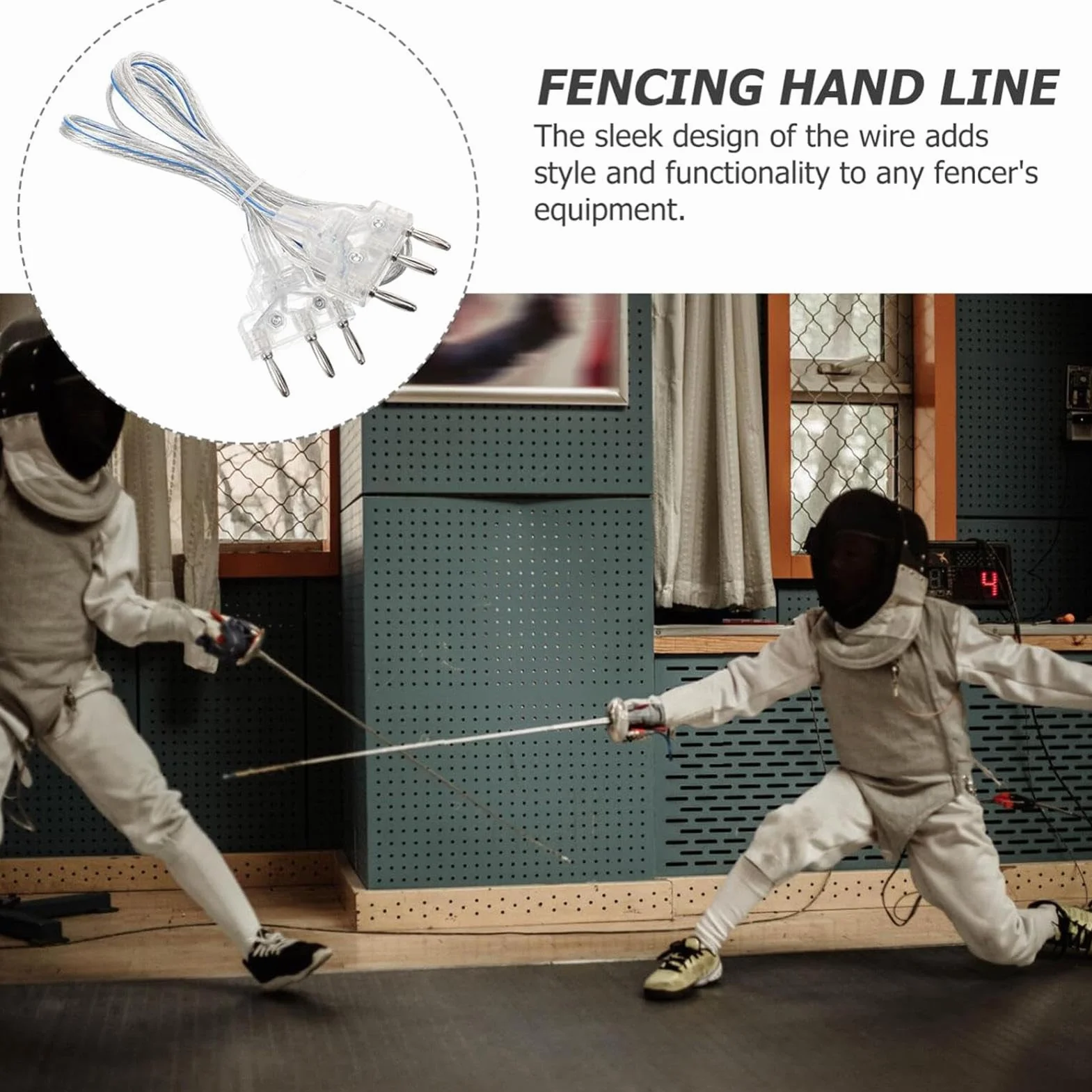 Cordon de Corps en Acier Inoxydable pour Fleuret et Escrime, Fil de Main de Clôture