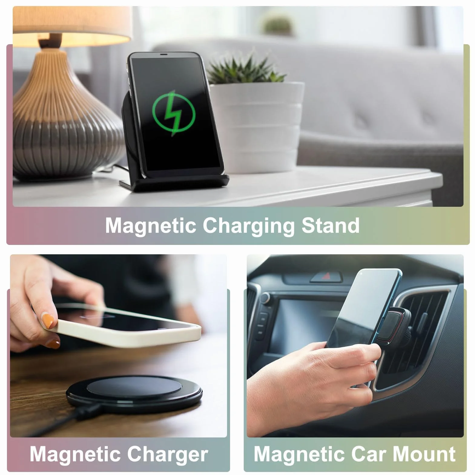 Autocollant magnétique pour coque de téléphone – Feuille magnétique ultra fine, adaptateurs de support de charge, disque métallique adhésif durable