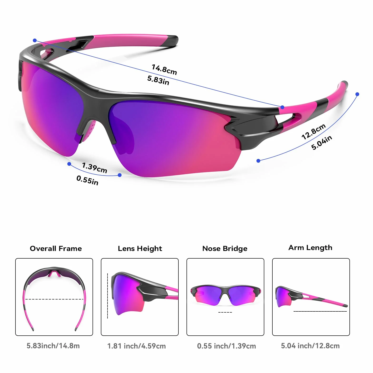 BEACOOL Lunette de Soleil Sport Polarisée Homme Femme UV400 Protection Cyclisme Velo