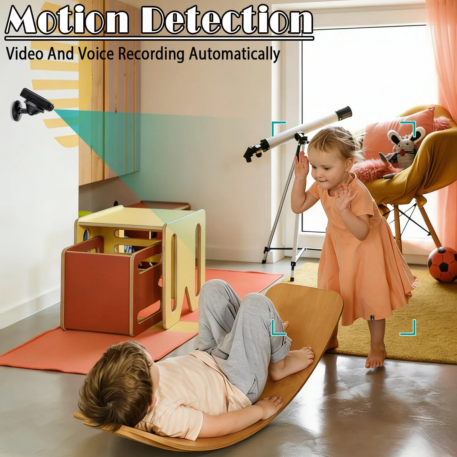 OTADUG Caméra Espion, Caméra de Surveillance 1080P avec Loop Recording, Détection de Mouvement, Grand Angle 120, 3 Heures, avec Une Carte, Pas Besoin de Wi-FI