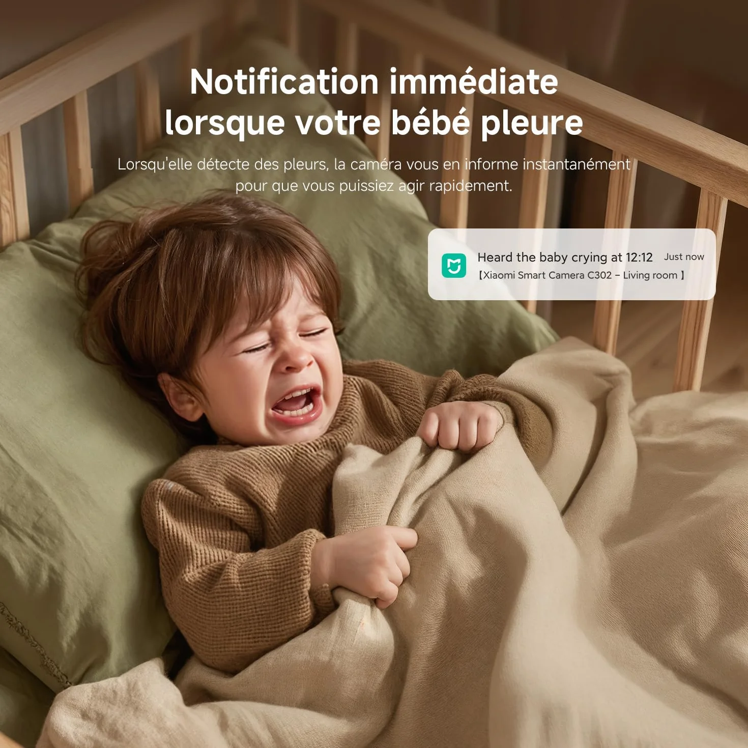 XIAOMI C302 Caméra Intérieure, 2K 3MP à 360°, Caméra de Surveillance, WiFi 6, Clôture Virtuelle, Détection et Suivi Personnes & Animaux, Vision Nocturne Couleur Starlight, Audio Bidirectionnel, Alexa
