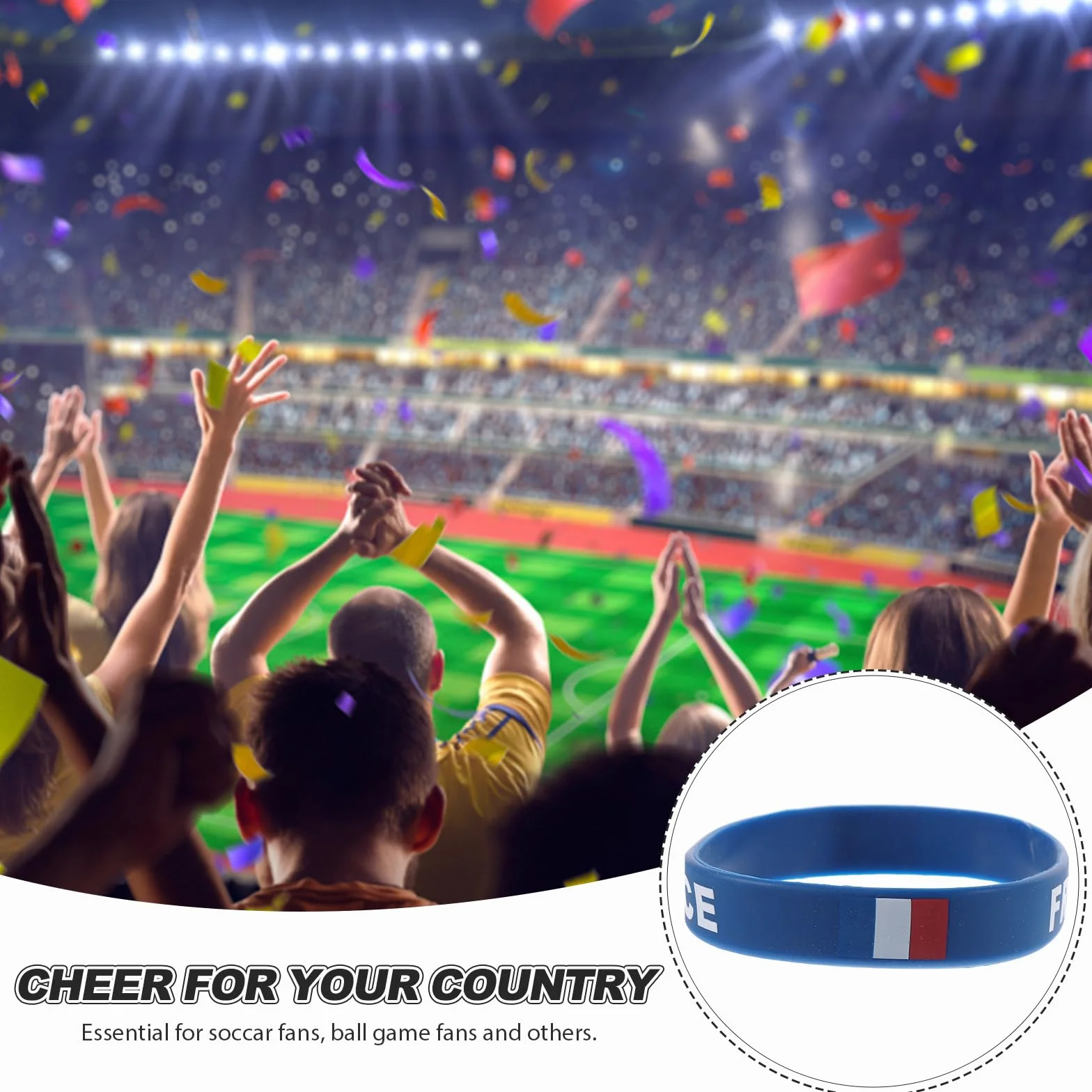BESPORTBLE 5 Pièces Bracelet Cadeaux Drapeau Français Porte-clés Chaîne à Main
