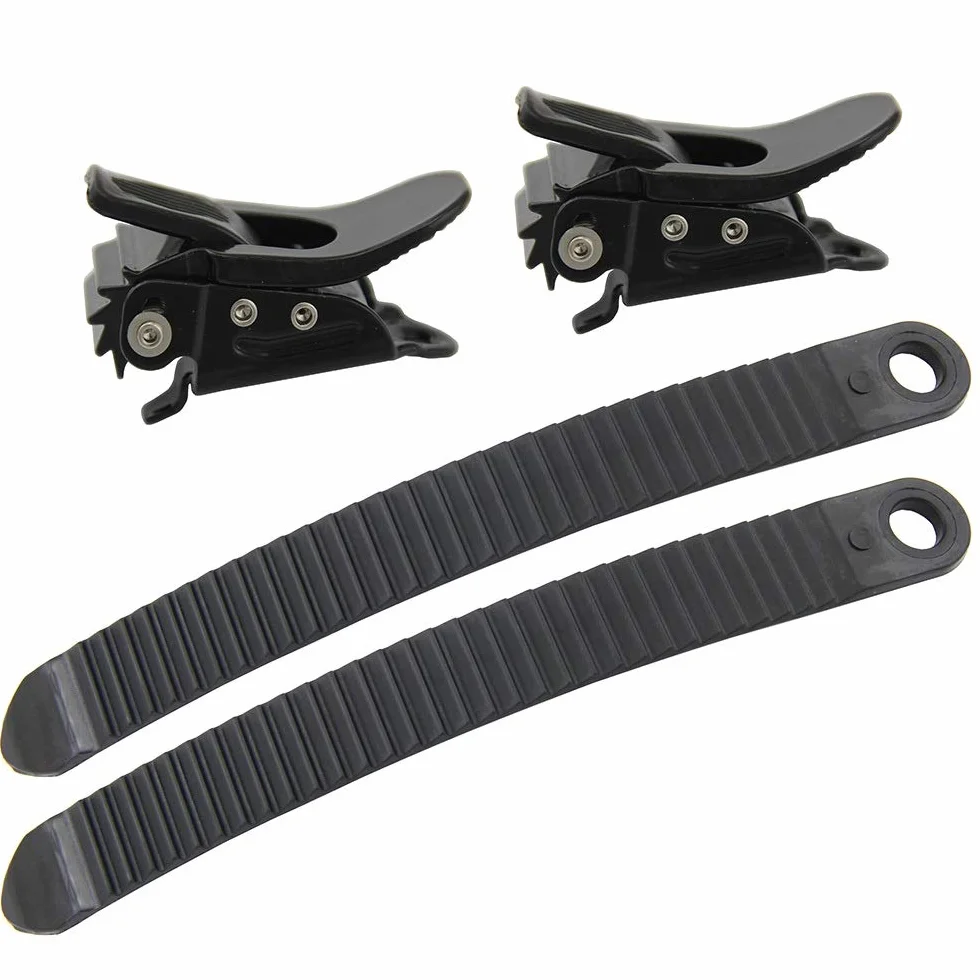 Fixation de Snowboard UP100 avec 2 Boucles à Cliquet et 2 Sangles