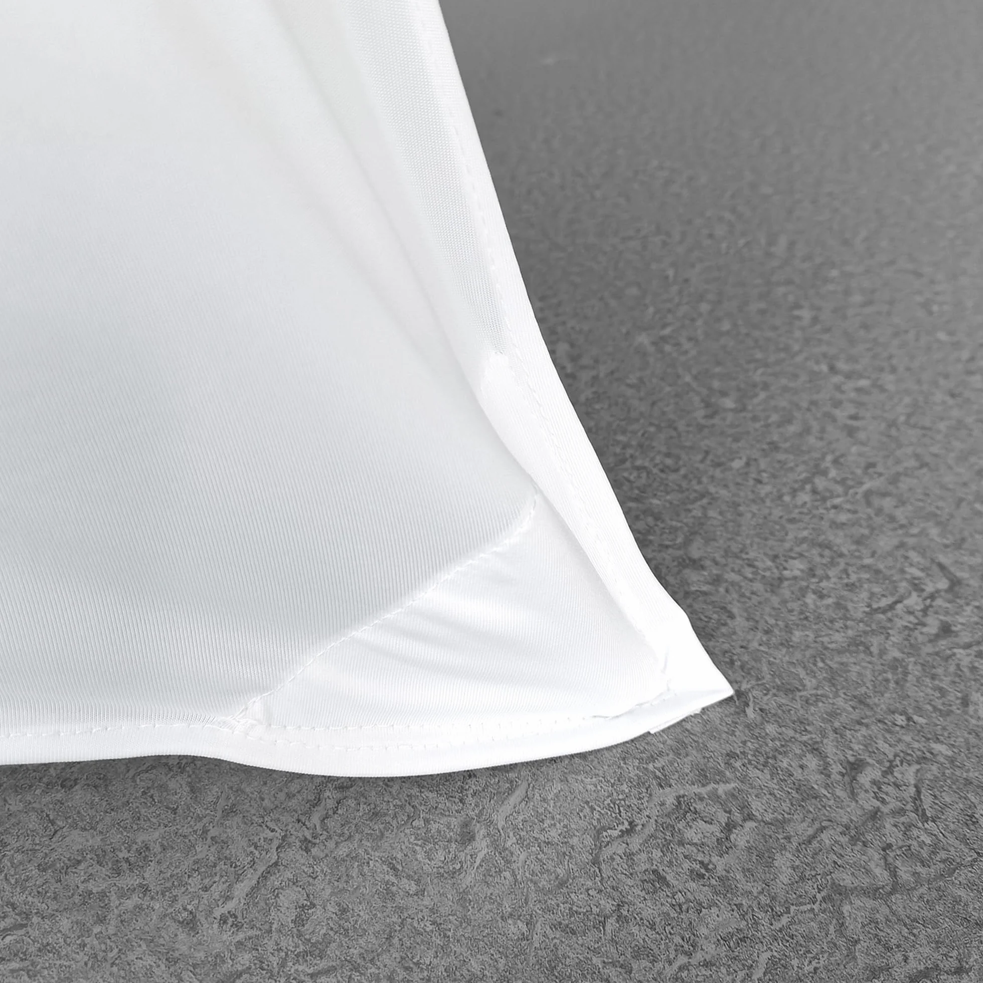 Trimming Shop Housse blanche triple face étirable pour trépied de haut-parleur DJ pour anniversaires, mariages, réceptions, banquets, fêtes, événements spéciaux, lavable, 2 pièces