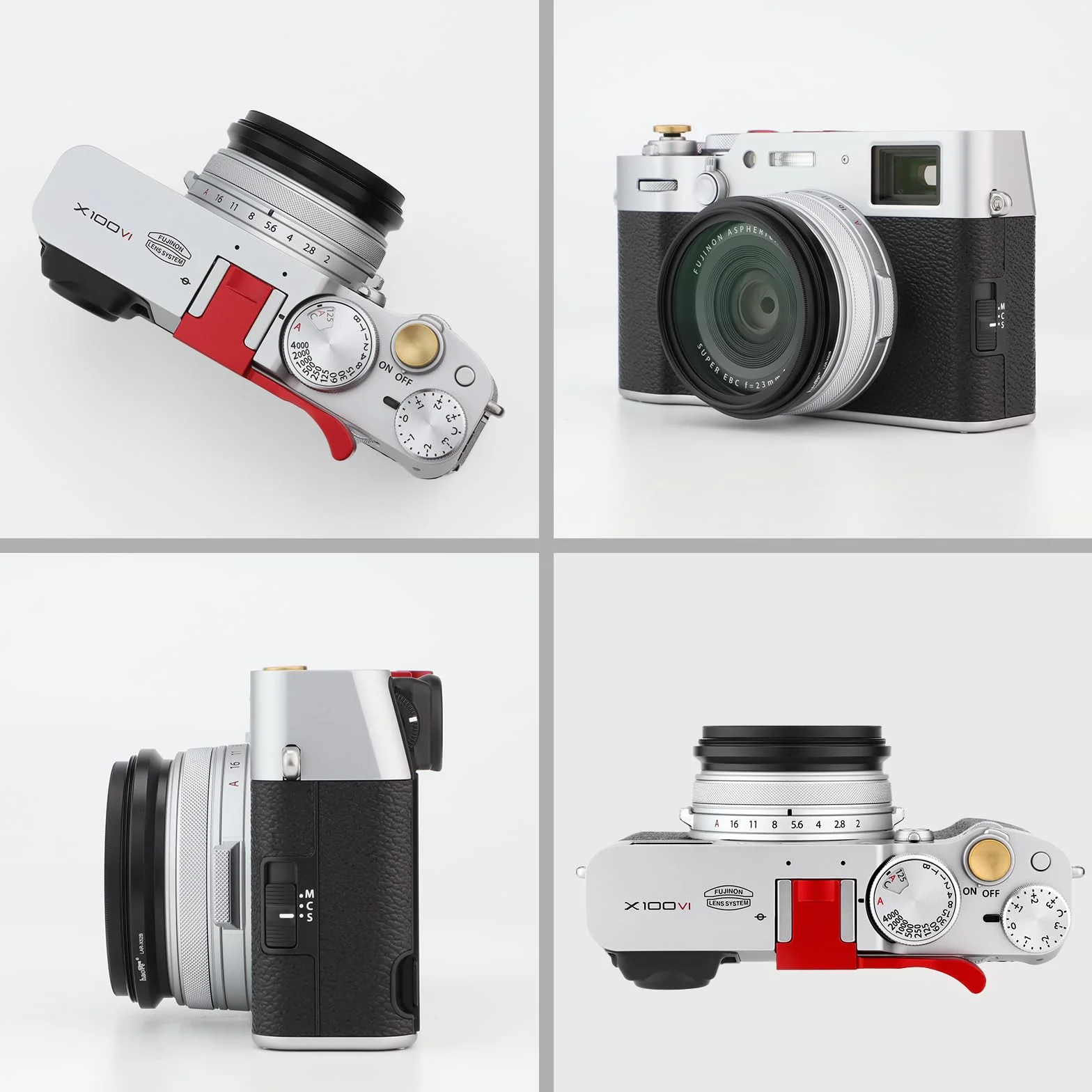 Haoge LAR-X52B Bague d'adaptation pour filtre d'objectif Fujifilm X100VI X100V 49 mm Noir