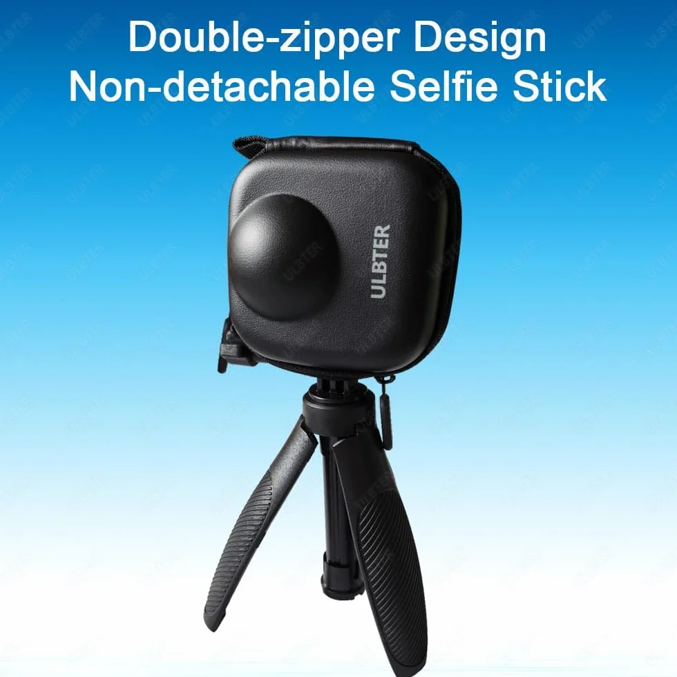 ULBTER Mini étui pour appareil photo GoPro Max 2 avec mousqueton acier inoxydable et dragonne
