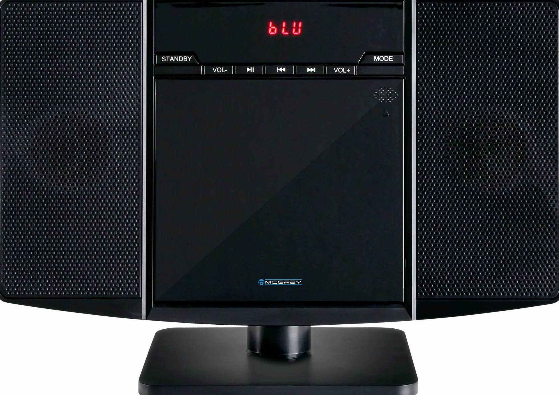 MCD-60 Système Stéréo Vertical (Lecteur CD/MP3, USB, Bluetooth, Entrée Aux, Montage sur Pied Ou Mural, Télécommande Incluse) Noir