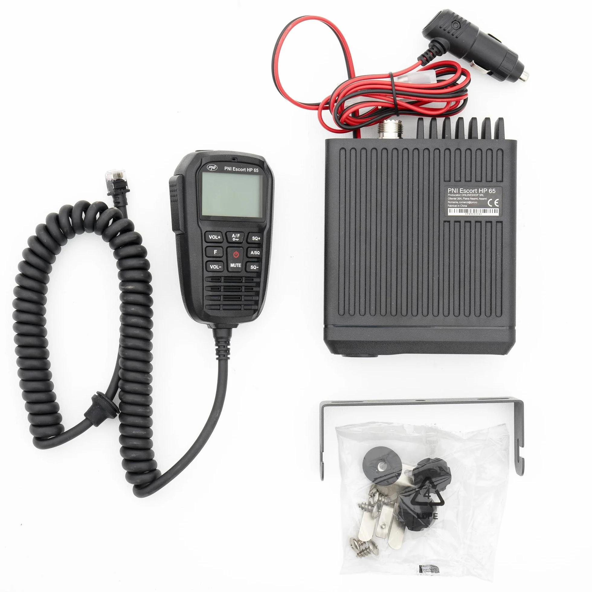 PNI Escort HP 65 ASQ Radio CB Multi-Normes Anti-Bruit 12V-24V