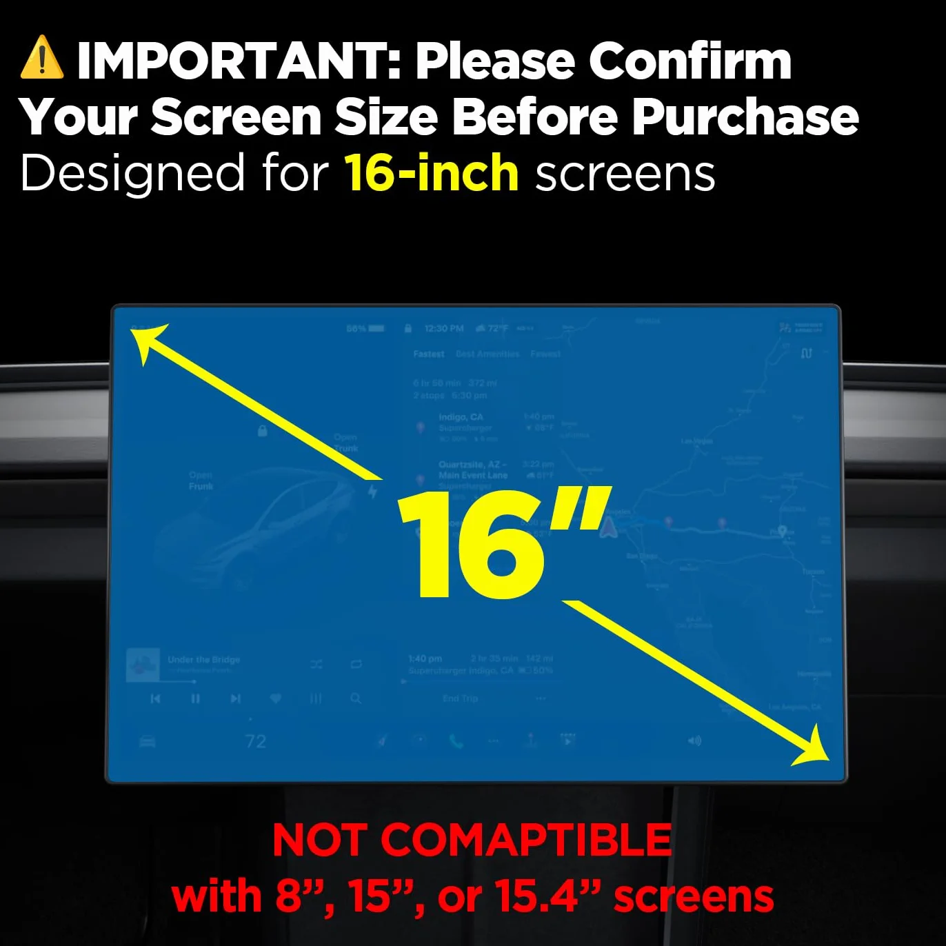 Spigen Glas.tR EZ Fit Verre Trempé pour Tesla Model Y L, Y Standard, Y Premium (2026) Y Performace (2024-2026), 16 Pouces, Mat, Anti-trace de doigt, 10H+ Protection écran