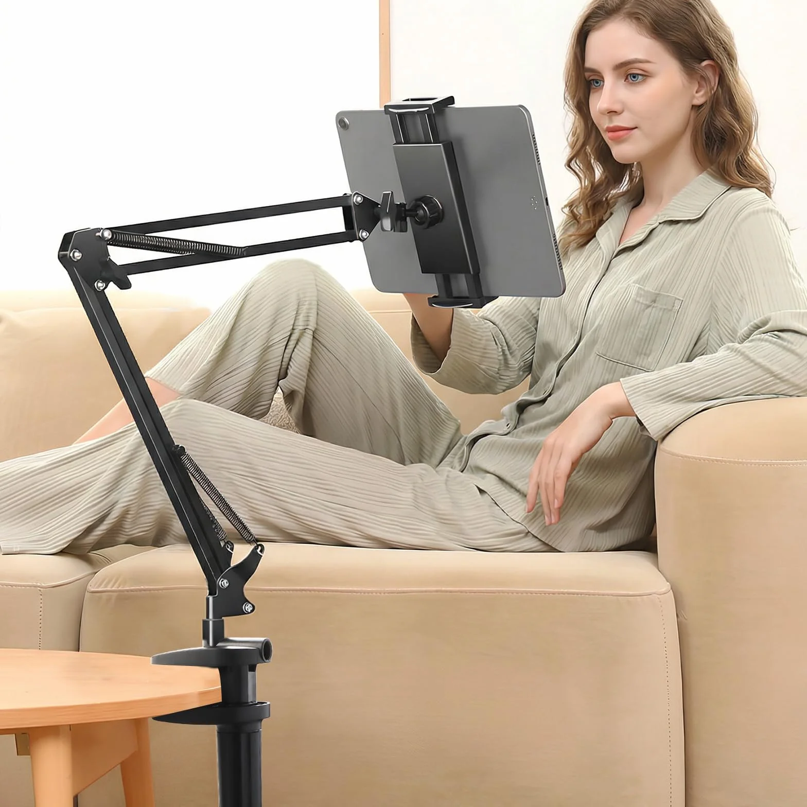 KingYH Support Réglable pour Tablette Lit avec Télécommande Kindle et Support Rotatif à 360° pour Téléphone Portable pour Kindle Paperwhite/Kobo/Pocketbook 4,7–12,9 Pouces Cadeaux pour Les Lecteurs