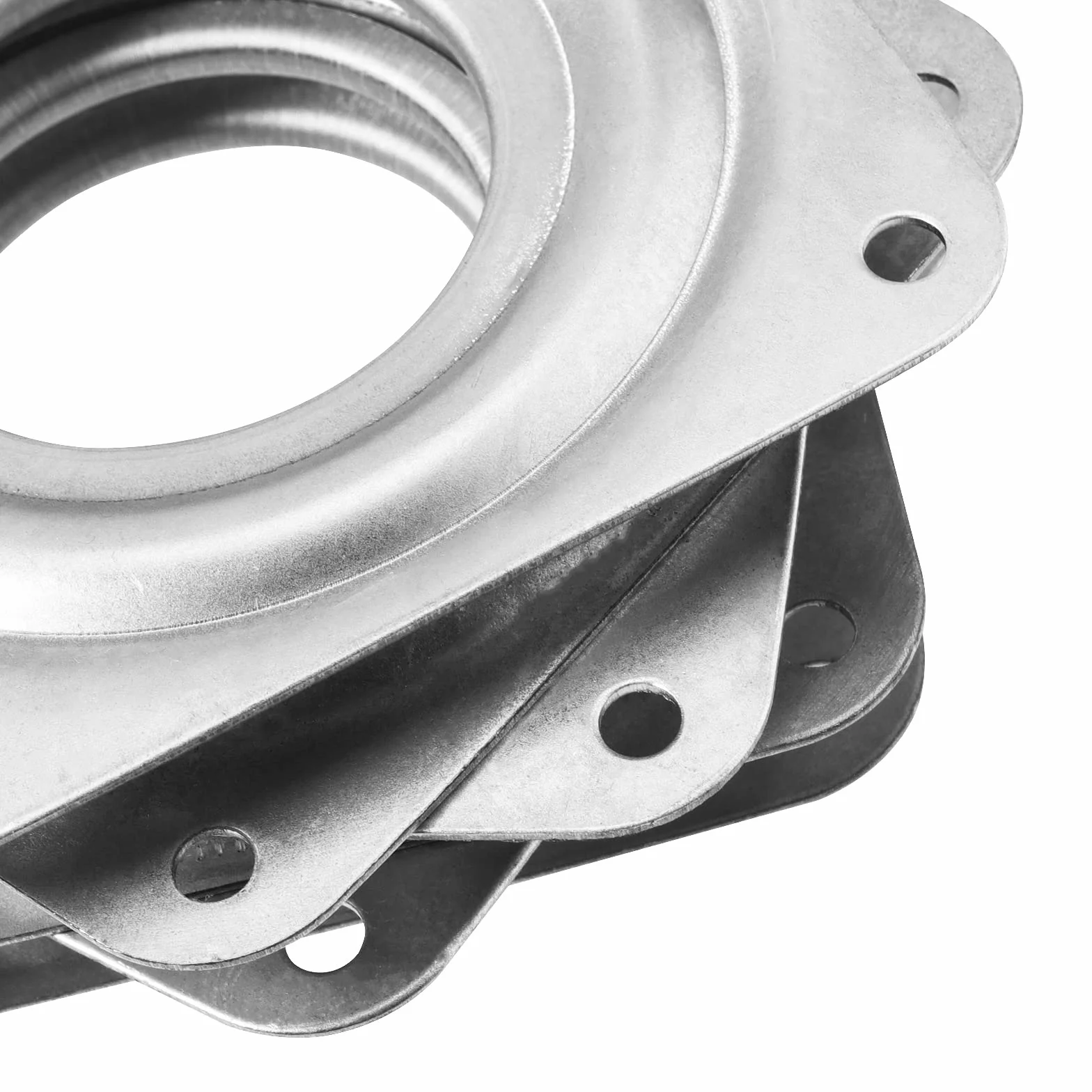 Lot de 10 Plateaux Rotatifs Carrés de 71 mm, en Métal, Roulements à Billes, Rotation à 360 Degrés, Pivotement Lazy Susan avec vis pour Étagère de Cuisine, Support TV, 30 kg, Argent