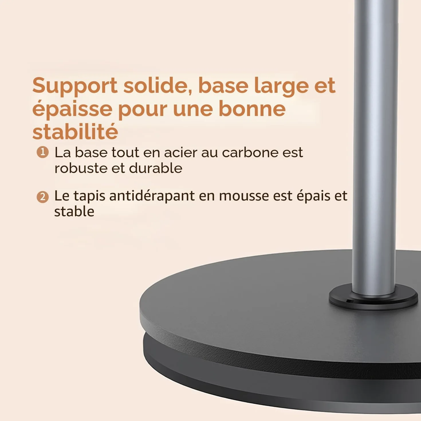 Support Téléphone Bras Articulé 30 CM Réglable Pliable pour iPhone, Diffusion en Direct, Enregistrement Vidéo