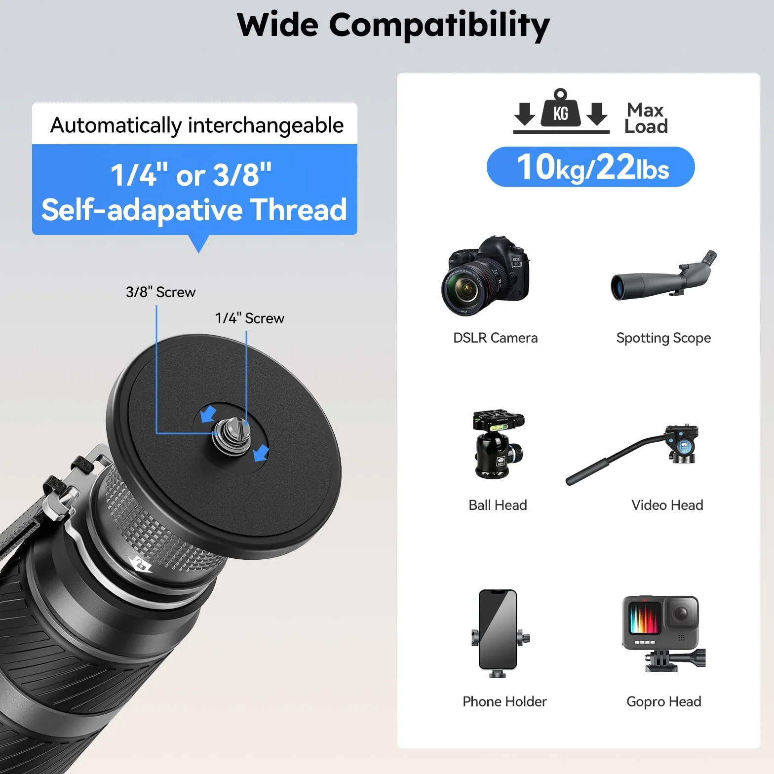 SIRUI Monopode SVM-145P Rapid System en Fibre de Carbone avec pédale, Monopode de 145 cm, réglage Rapide par vis de Serrage, Compact et ne pesant Que 1,52 kg, Charge maximale de 10 kg