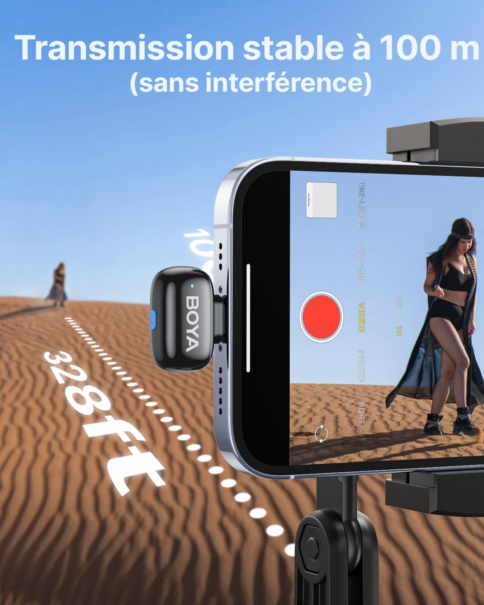 BOYA Mini 2 Micro Cravate sans Fil pour iPhone 15/16/17, Android, 5g, 48 kHz/24 Bit, Mini Micro sans Fil USB-C, Anti-Bruit 40dB, 100 m, 30 h, Microphone Lavalier Compact pour Interview, Streaming