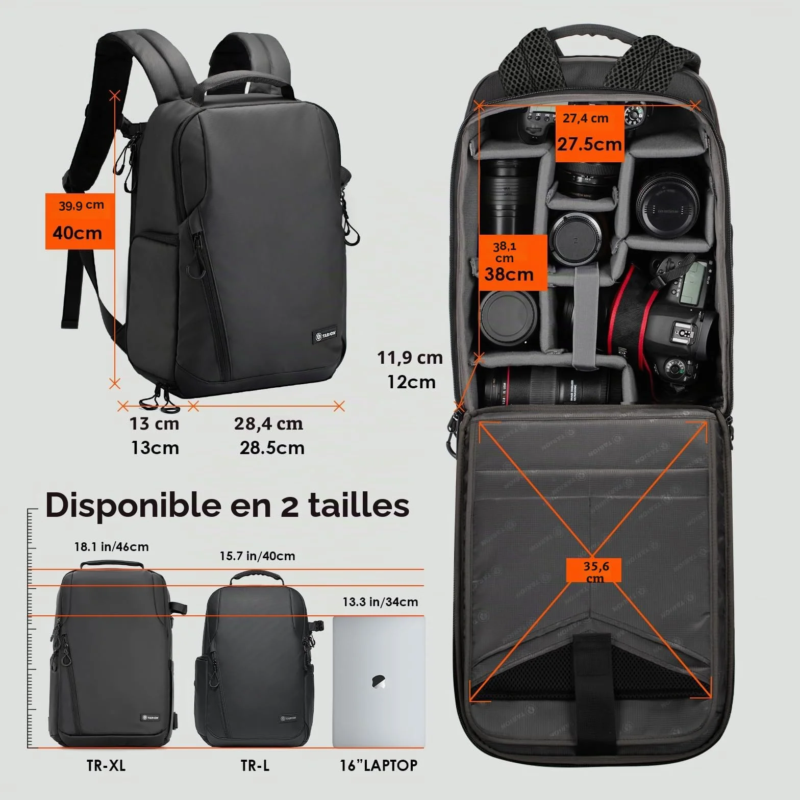 TARION TR-L Sacs à dos pour appareils photo