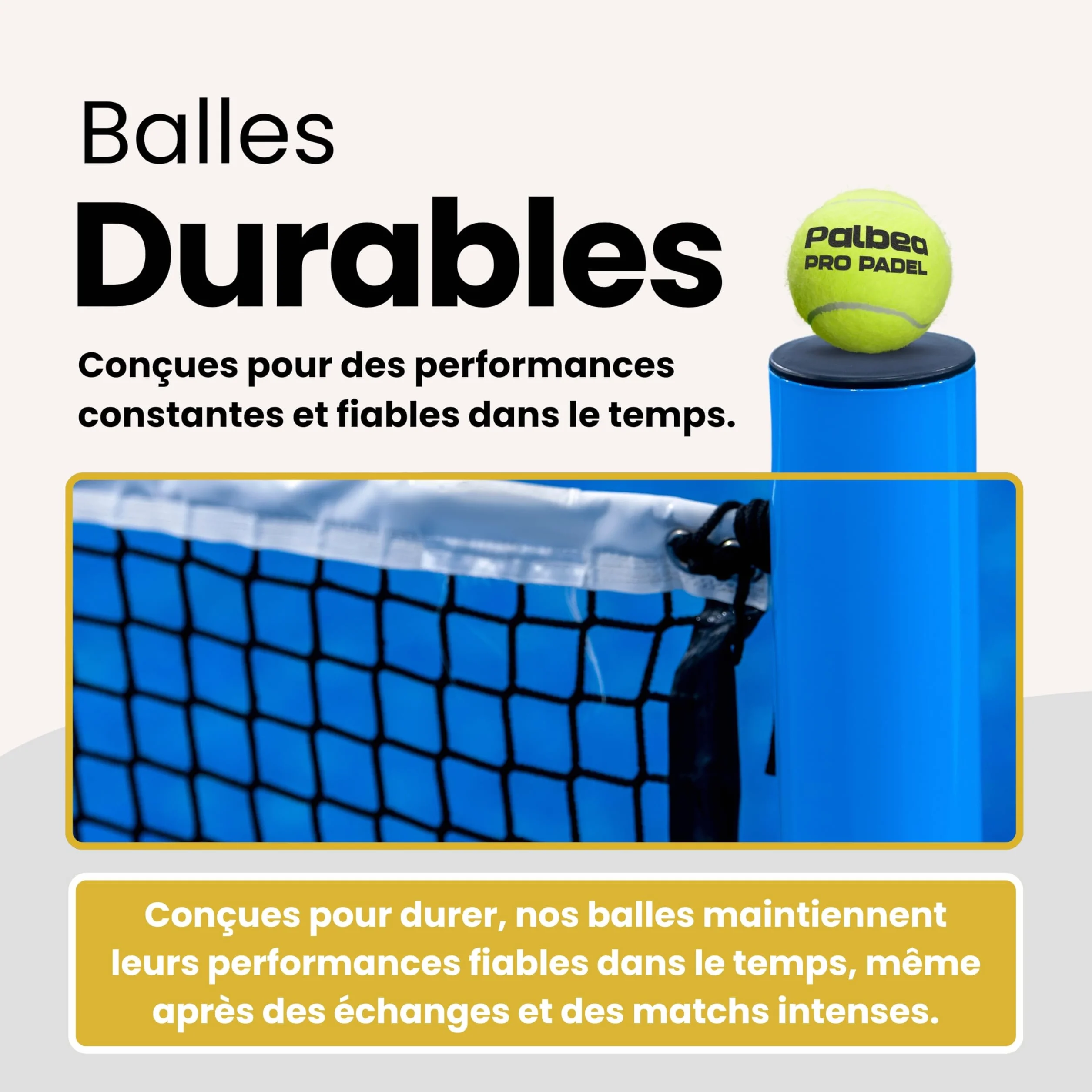 Palbea Pro Padel Balles de Padel FIP Approuvées HV Haute Visibilité 24 Tubes
