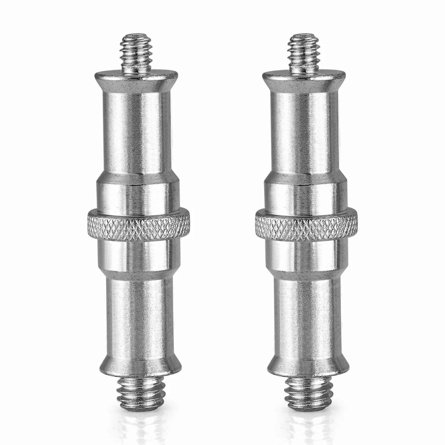 NEEWER 2 pièces Standard 1/4 à 3/8 Pouces convertisseur mâle en métal Adaptateur à vis fileté Goujon pour Support d'éclairage de Studio, récepteur de Flash sans Fil, déclencheur - ST24