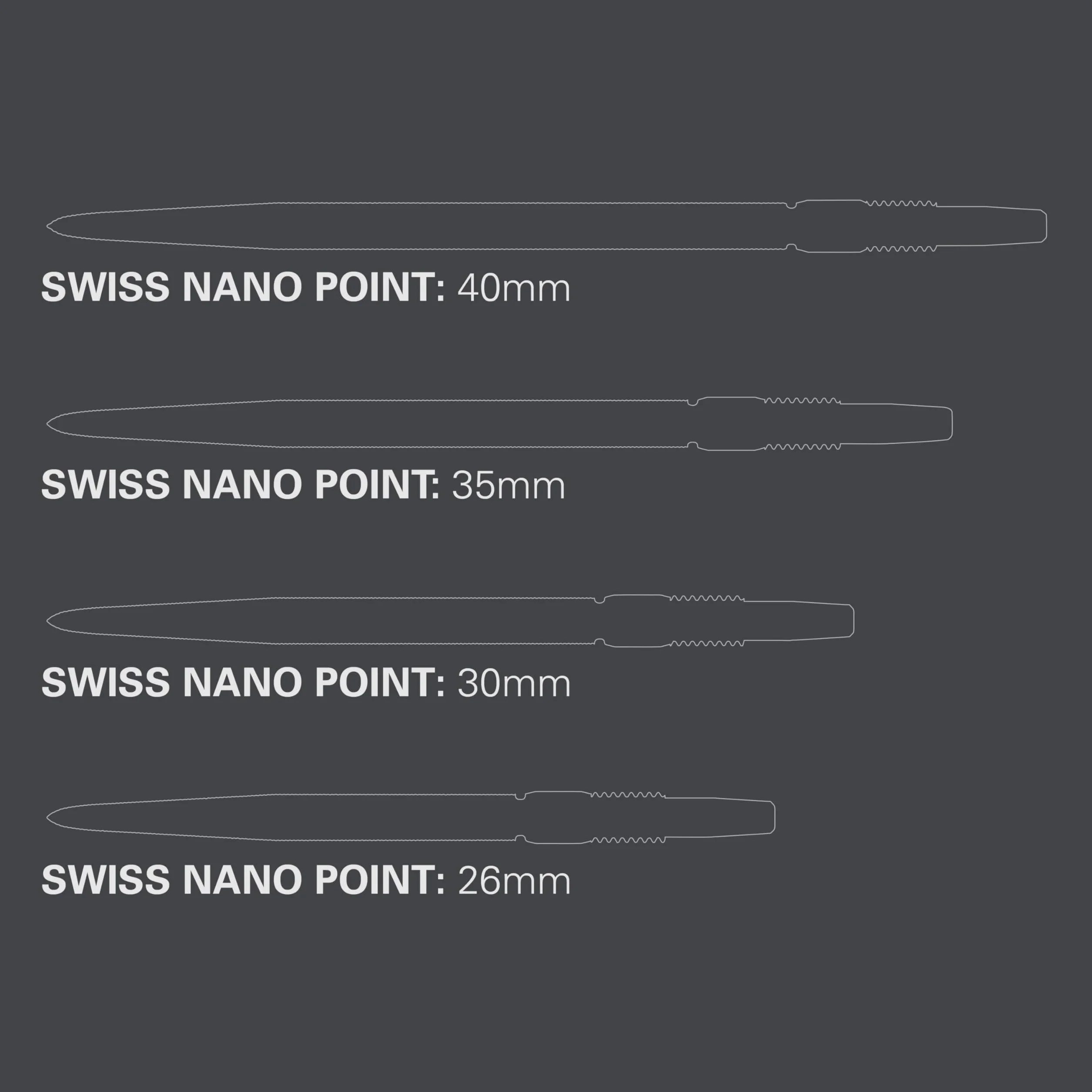 Target Darts Swiss Points Nano (3 Sets) - Pointes de Fléchettes Professionnelles
