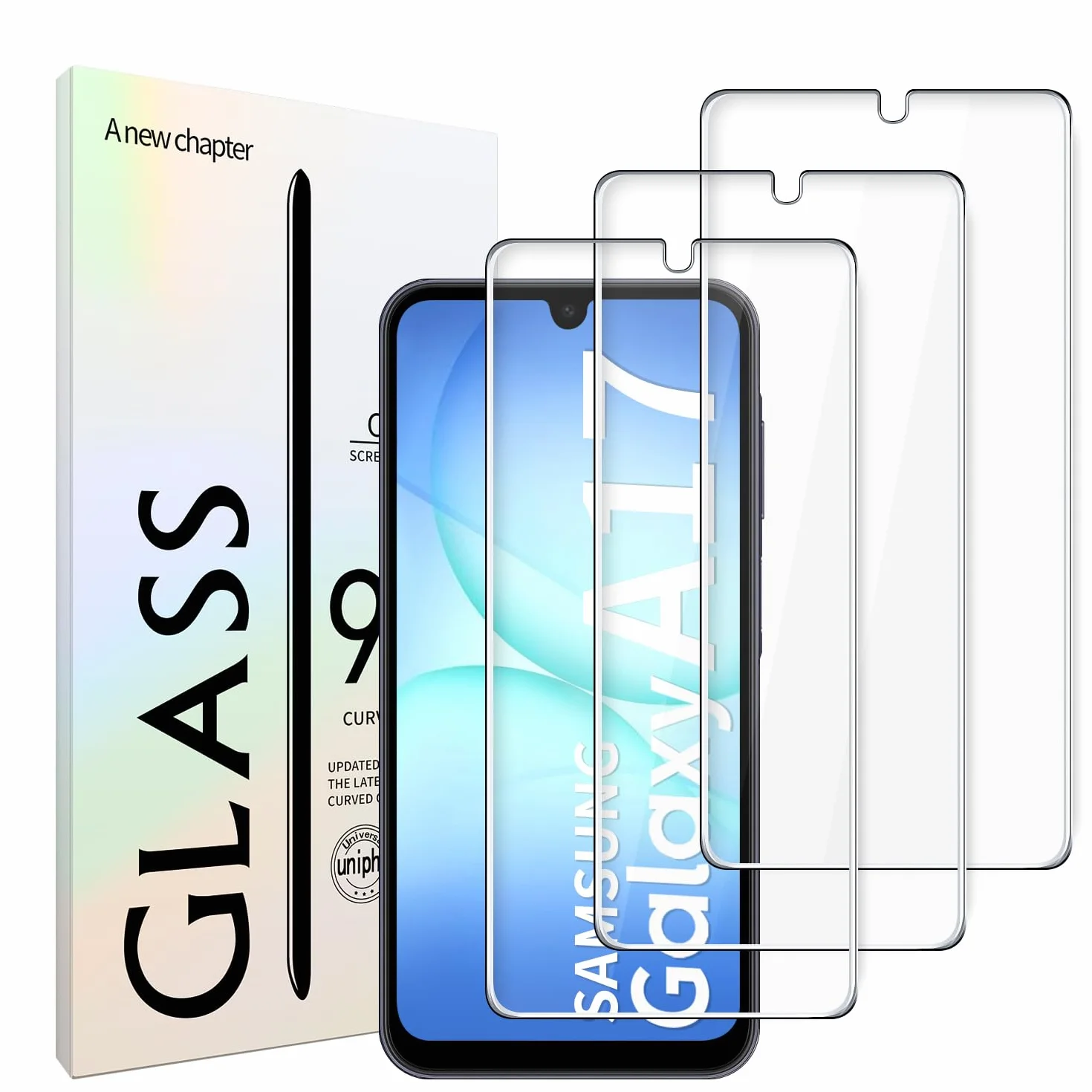 [Lot de 3 Verre Trempé pour Samsung Galaxy A17 / A16 / A26 5G | Film Protection Haute Transparence,[Anti-Rayures], [Sans Bulles], [Installation Facile], Ultra Résistant Dureté 9H Glass