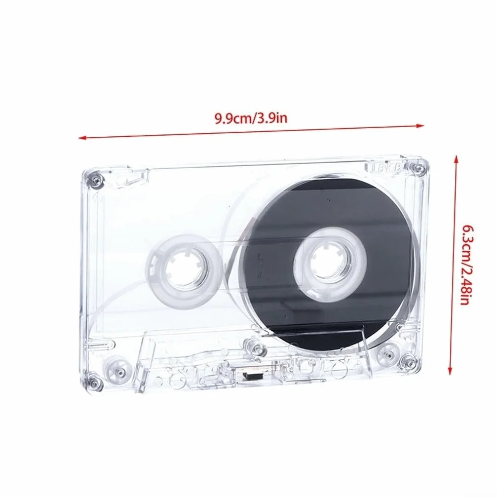 Cassette audio magnétique vierge 90 minutes, taille standard, compact 9,9 x 6,3 cm, pour enregistrement vocal et musique