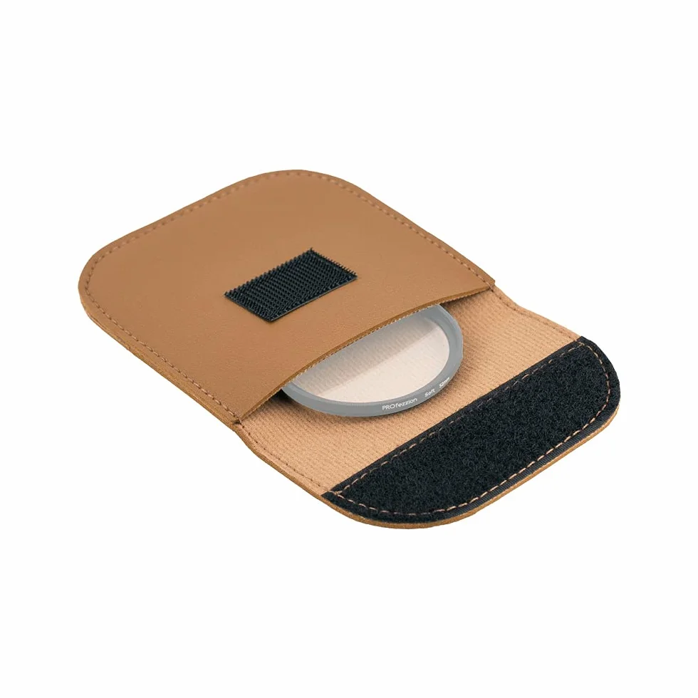 PROfezzion Pochette de rangement pour objectif d'appareil photo de luxe pour 1 filtre tels que UV, CPL, ND, filtre polarisant, filtre à densité neutre, filtre de diffusion noir jusqu'à 58 mm de