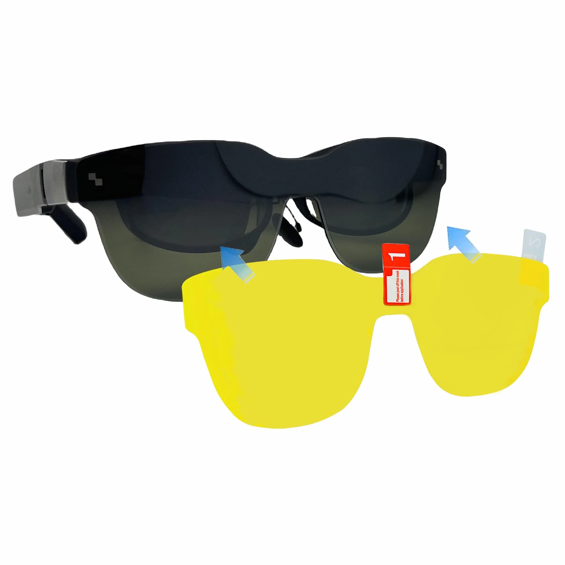Applicable pour RayNeo Air2 / Air2s / Air3s / 3s Pro Ensemble De Film Protecteur Anti-Rayures Haute Définition Film De Lentille En PET Avant Accessoires De Lunettes Ar (pour RayNeo Air3s/3s pro)