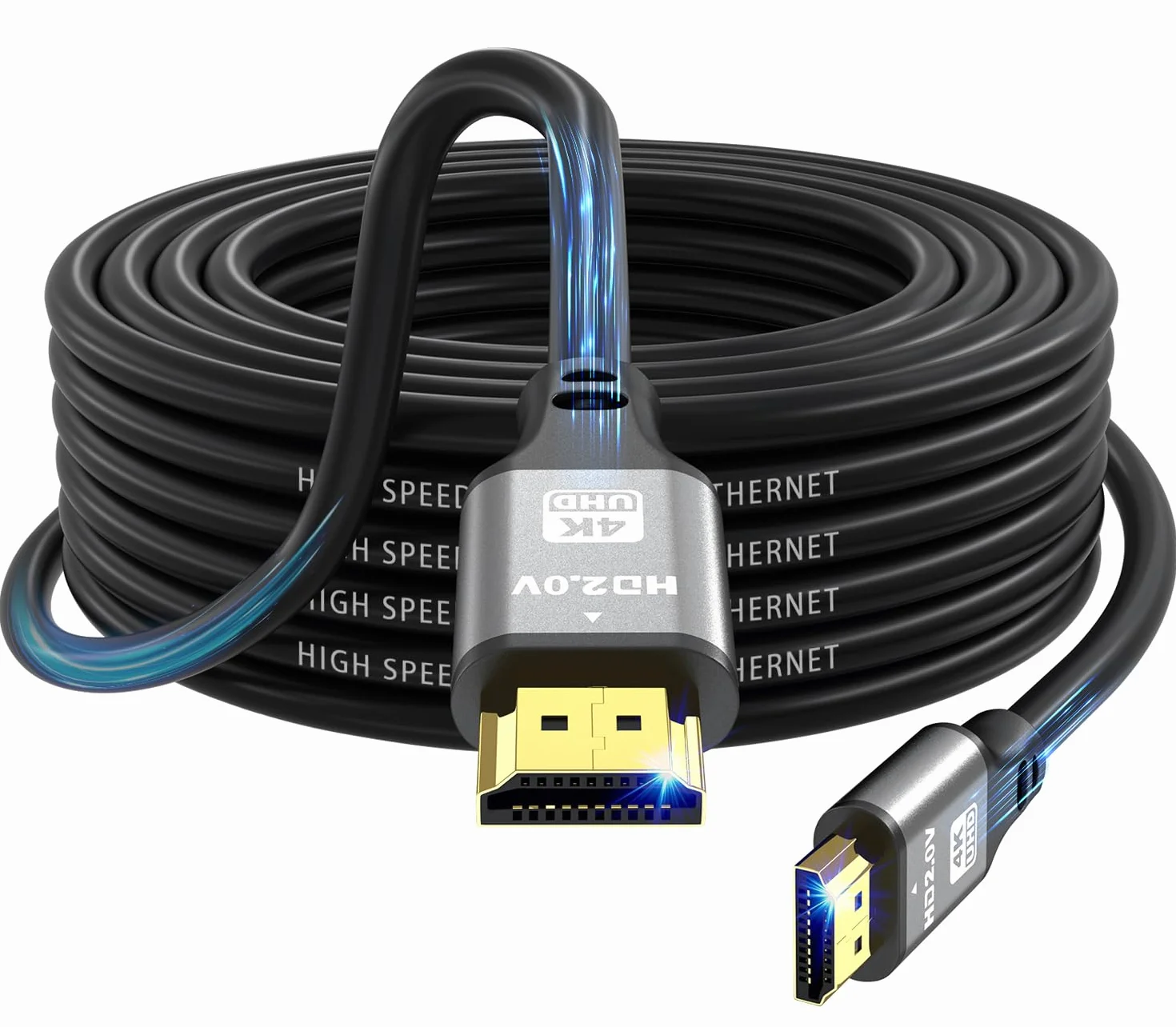 Câble HDMI 2.0 Haute Vitesse 10m 4K@60Hz 18Gbps Ultra HD Ethernet Audio Retour HDR