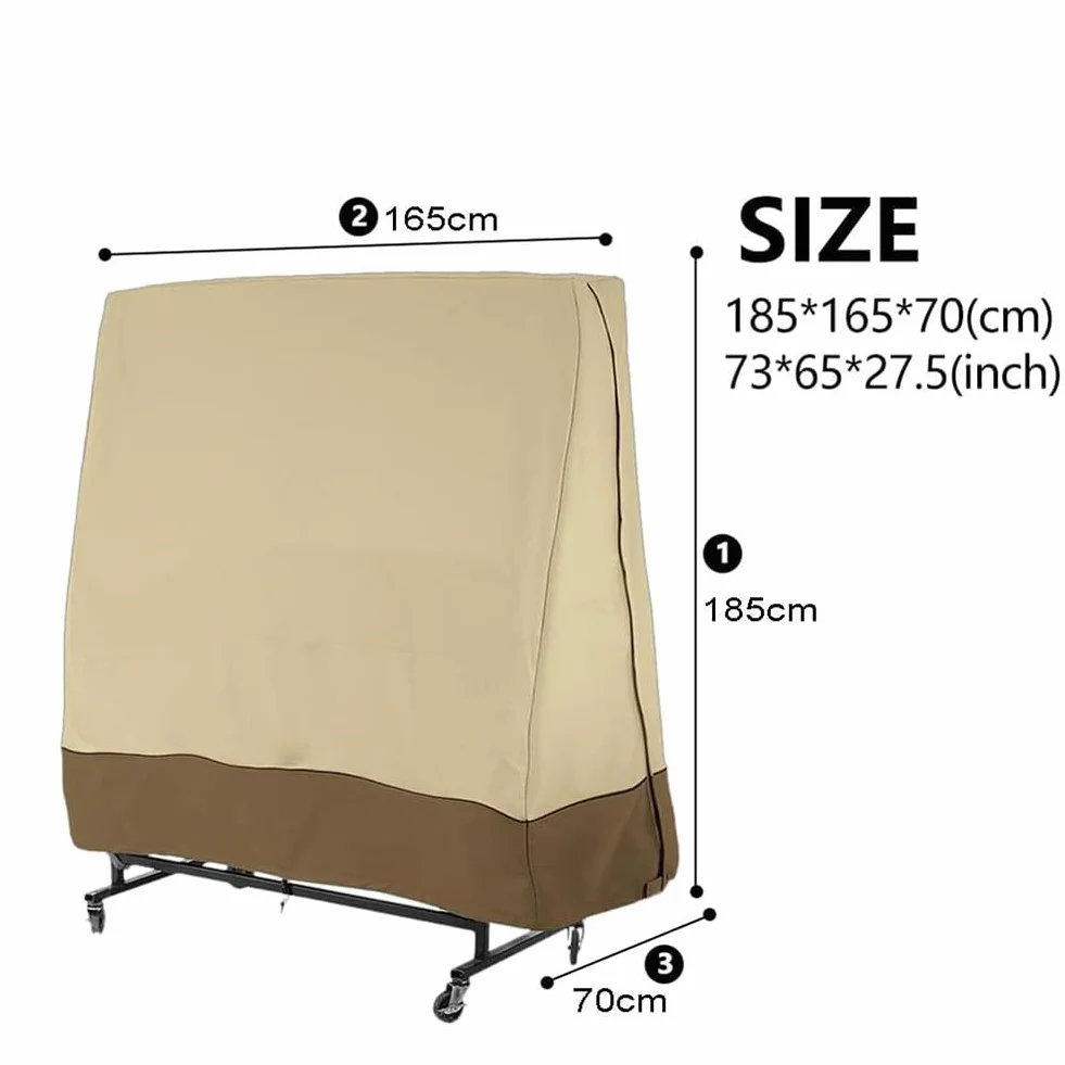 Housse Tennis Table Cover 420D Oxford Bâche Ping Pong Étanche Anti-UV Protection Standard Pliante