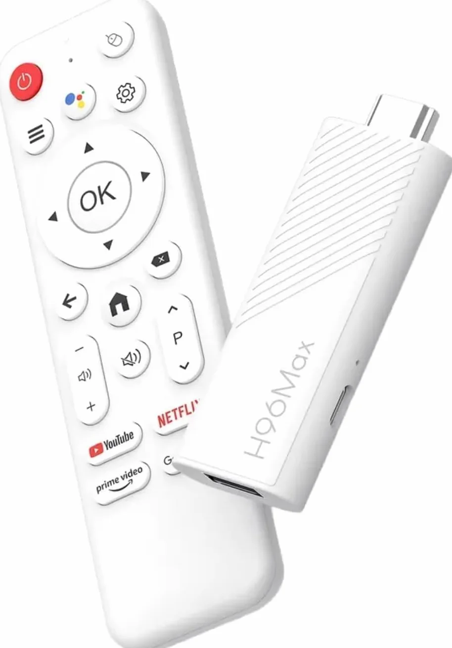IPTV H96 Max TV Stick, TV Gratuite et en Direct,UHD Android 14,(Nouvelle génération) | Smart TV Gratuite et en Direct,Compatible Assistant Vocal, Chromecast Built-in Streaming 4K.