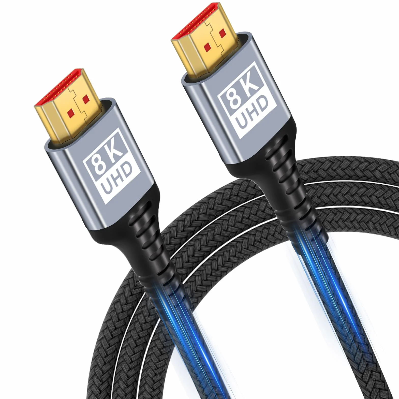 Câble HDMI 3M 2.1 10K 8K,câble HDMI ultra haute vitesse 48Gbit/s 10K 8K@60Hz 4K@120Hz 7680P,HDMI 2.1 prend en charge HDR10 eARC 3D HDCP 2.2et2.3,compatible avec PS5/4 X-Box HDTV lecteur/moniteur/PC