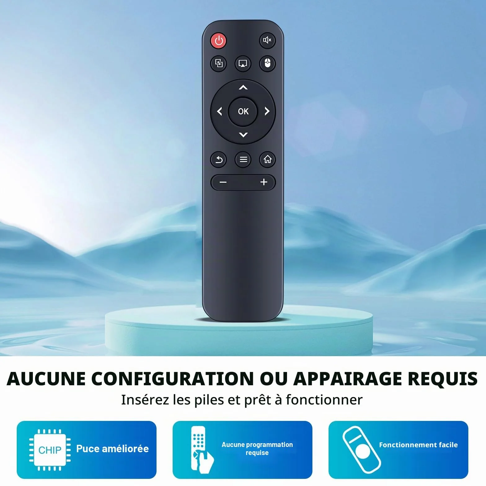 Télécommande de Remplacement pour Projecteur HY300, HY300 Pro, Compatible Gaimoo GM200, Xgody HY300Pro