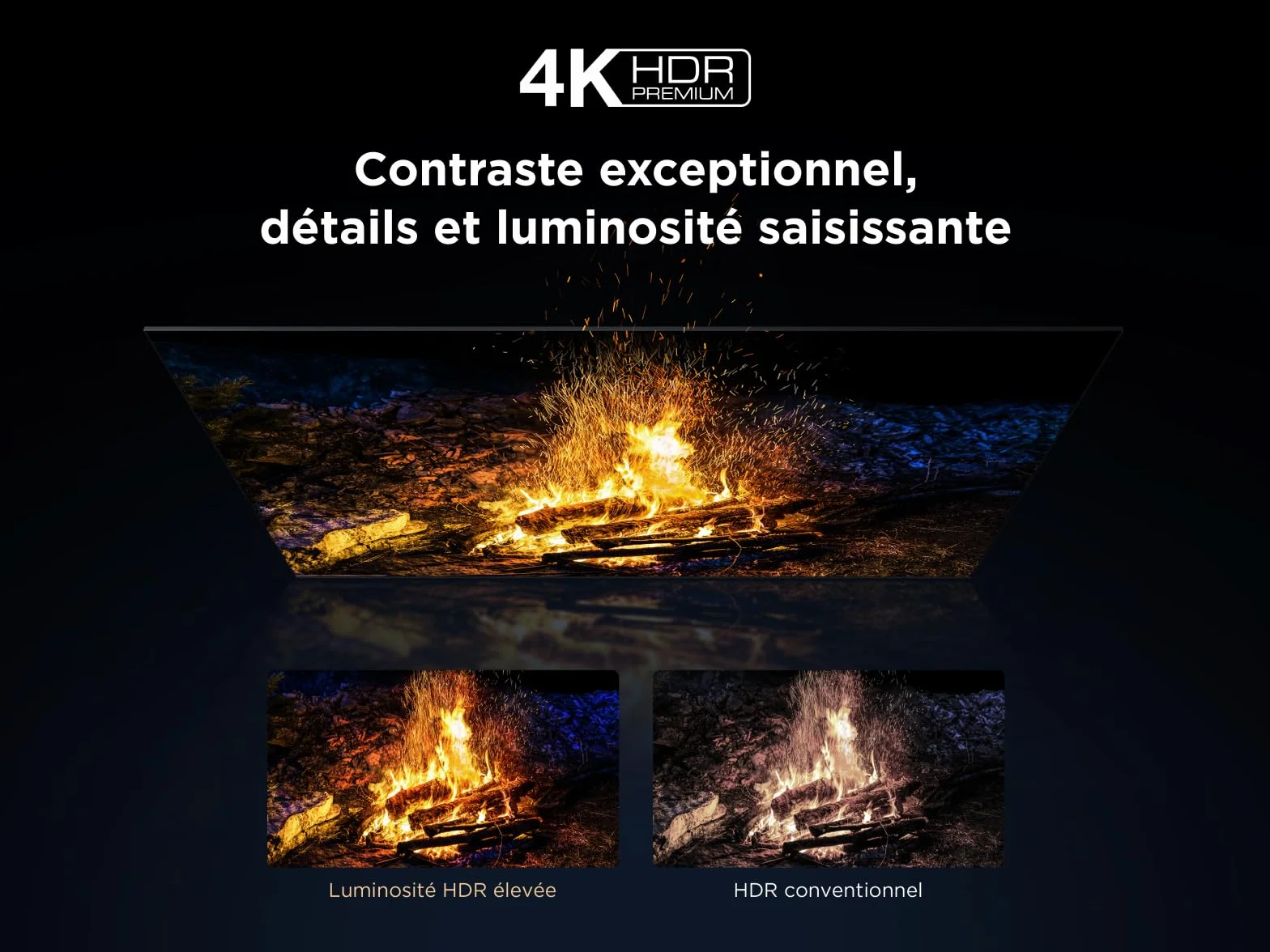 TCL 75Q6C QD-Mini LED TV, 4K HDR Premium 1000nits, Smart TV alimenté par Google (Dolby Vision IQ et Atmos, système Audio Onkyo 2.1, Motion Clarity Pro 144Hz, Game Master, contrôle Vocal Mains Libres)