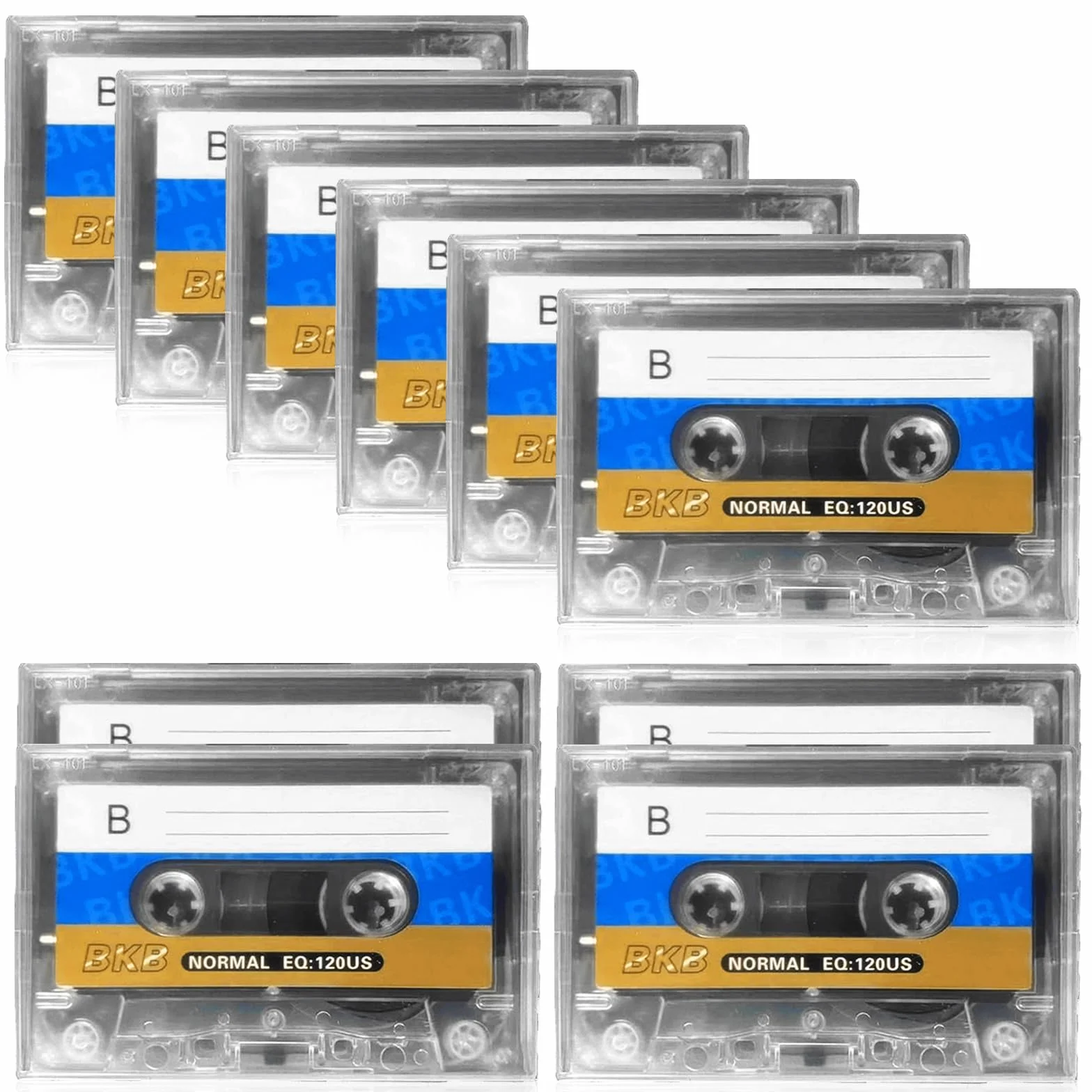 Lot de 10 cassettes audio vides 60 min faible bruit pour enregistrement conférences séminaires