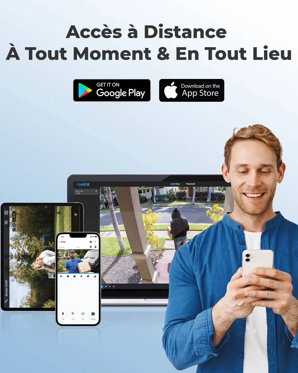Reolink 4K Caméra IP PoE avec Détection Personne/Véhicule/Animal, Caméra de Surveillance Extérieure avec Etanche IP67, Fente pour Carte microSD, Vision Nocturne IR, Support Audio, Time Lapse, RLC-810A