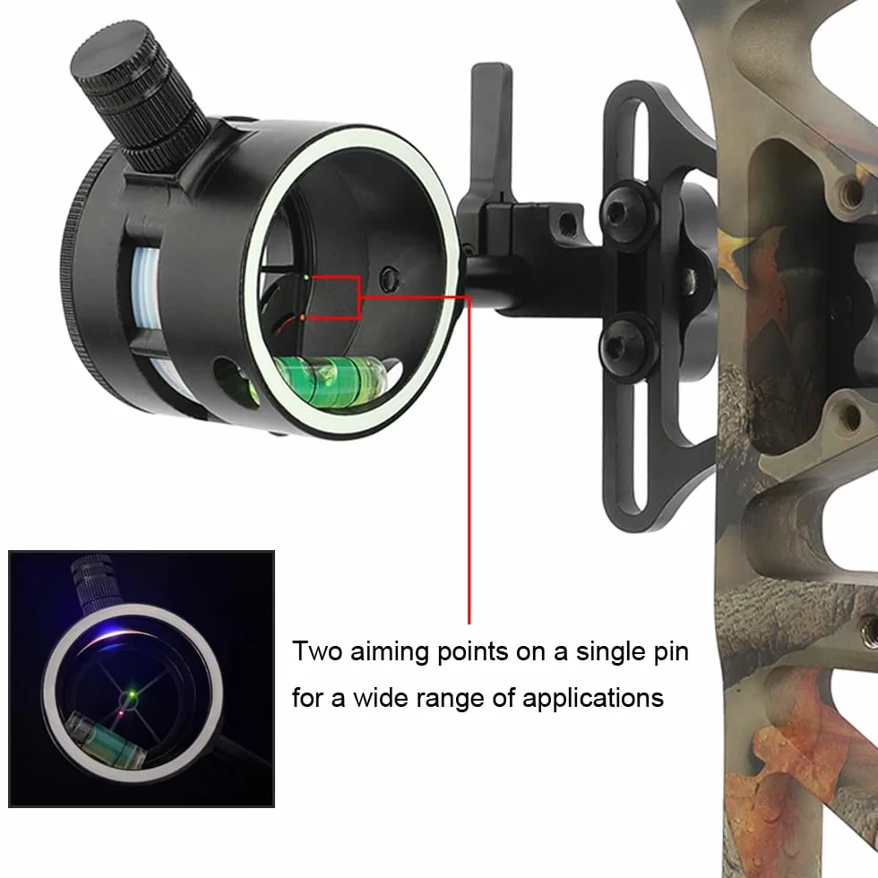 Viseur pour Arc à Poulies SHARROW 1 Broche 0.019" Aluminium Ajustement Rapide