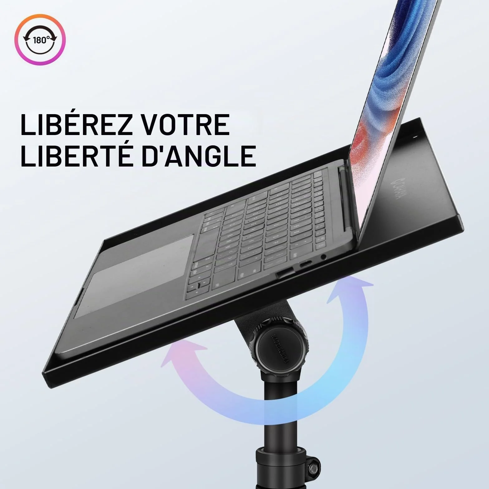 CAHAYA Support de Vidéoprojecteur Mobile Pliable Hauteur Réglable 73,6-165 cm Charge 10 kg