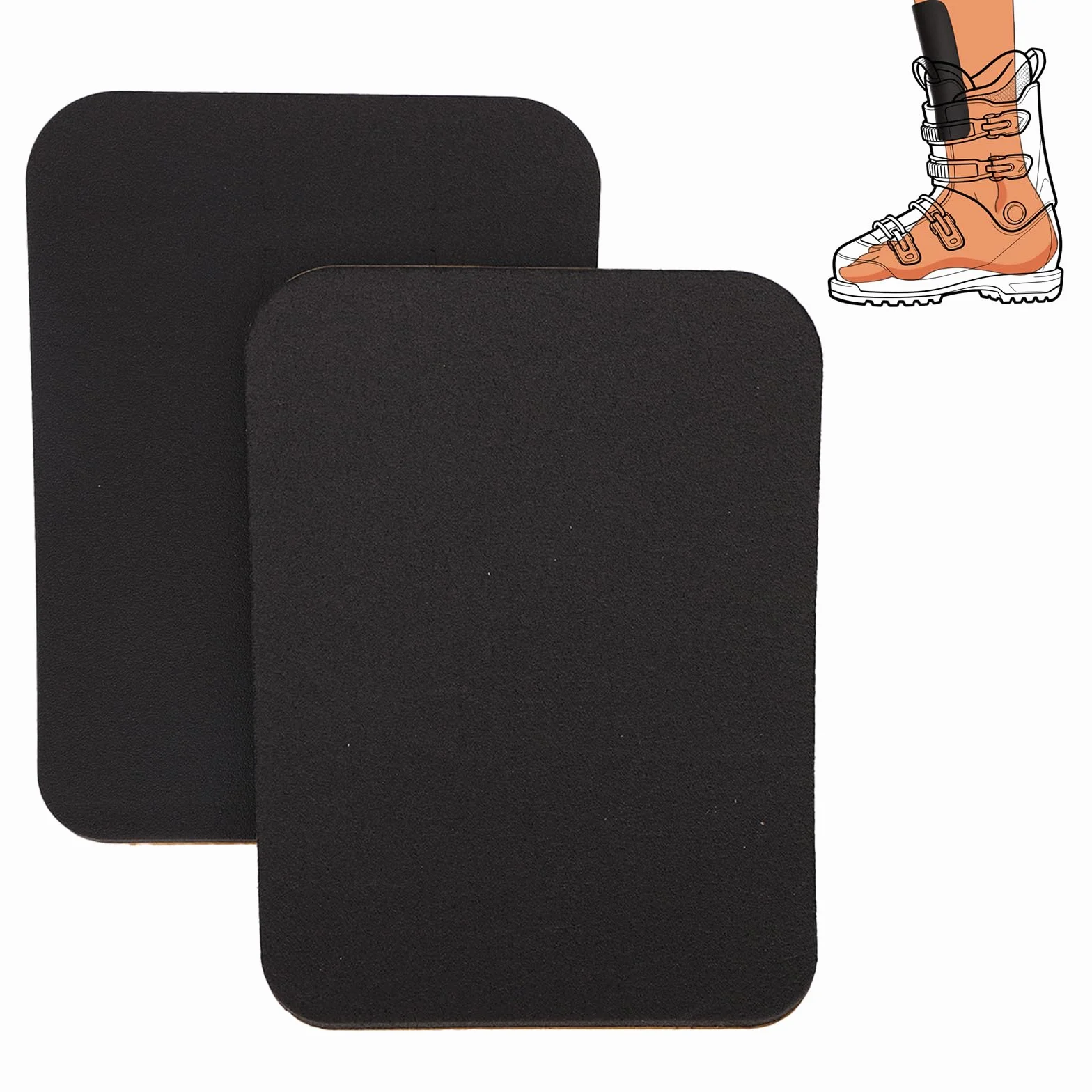 Penitue 2pcs Protège Tibias de Ski, Protège-Tibias de Snowboard en Mousse Épaisse pour Chaussures Protection Anti-Chocs